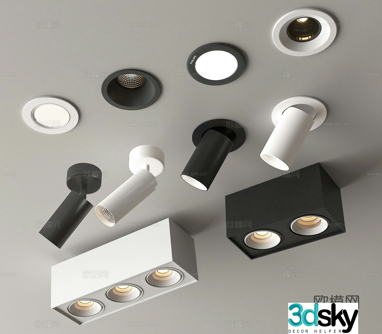 Downlight Spotlight Bull Eye Lamp 3D Model
