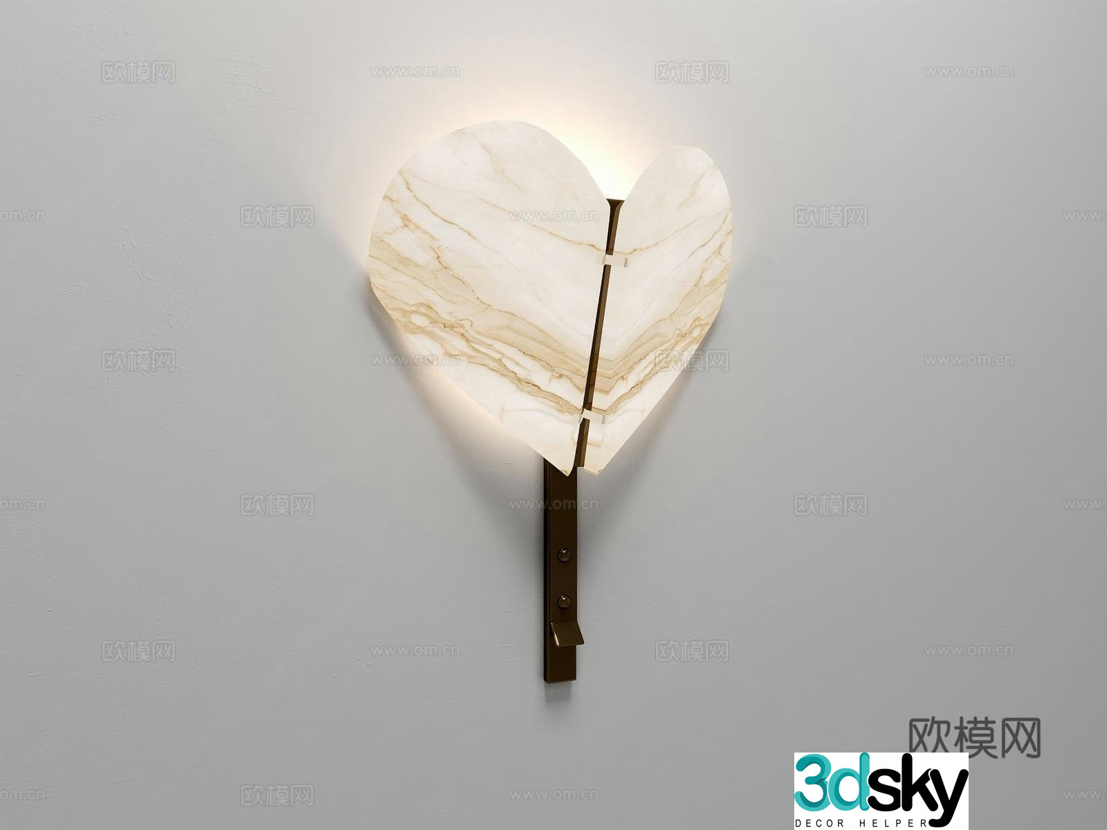 Modern wall lamp butterfly lamp 3d model