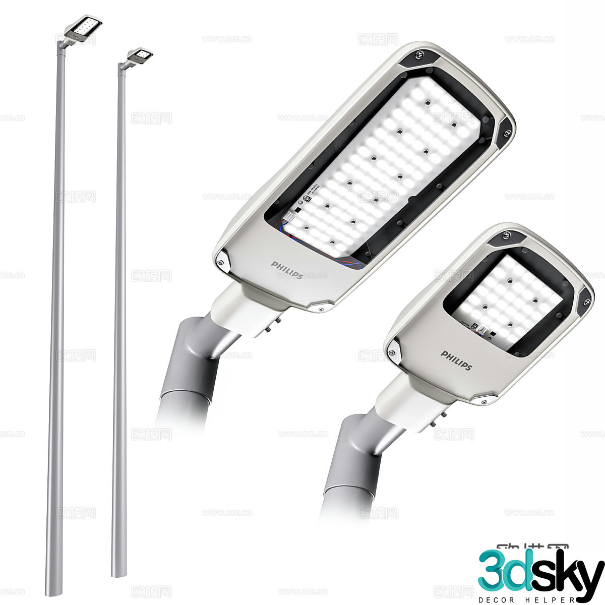 Modern Italian outdoor street lights 3d model