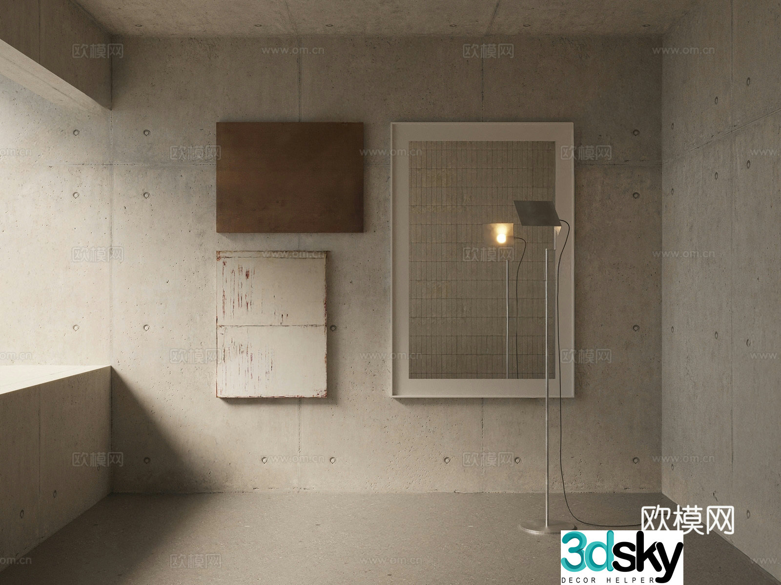 Modern light luxury hanging painting 3d model