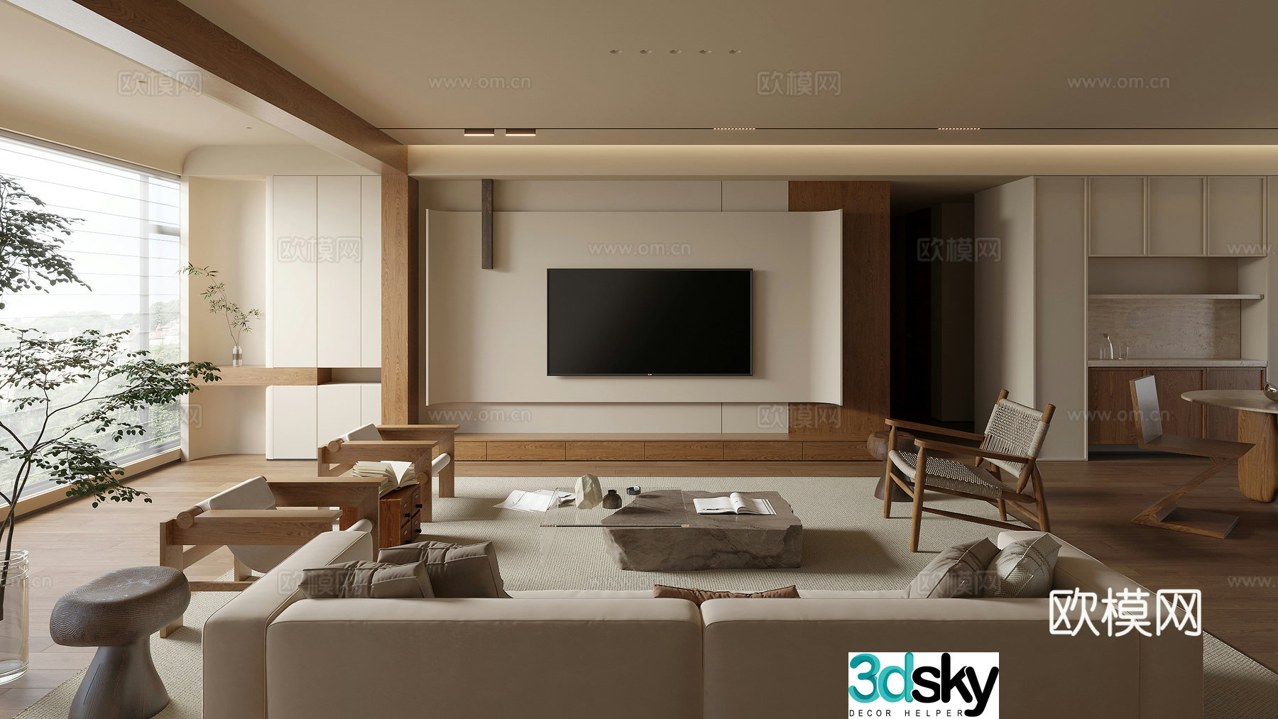 Middle Ages Living Room 3D Model