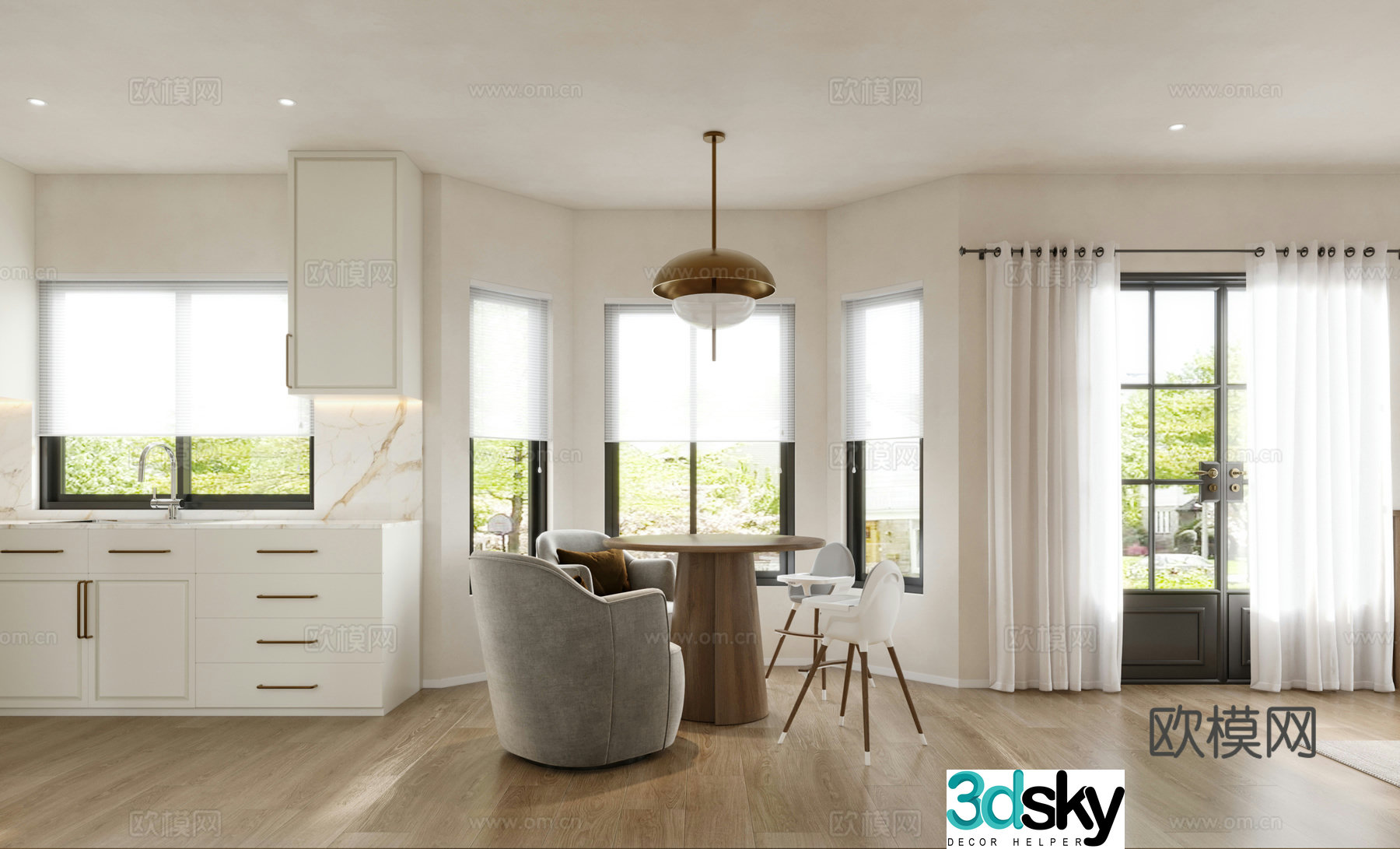 Modern restaurant 3d model