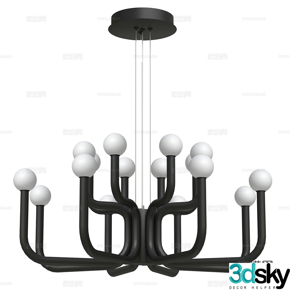 Modern simple chandelier chandelier simple chandelier dining chandelier living room chandelier 3d model