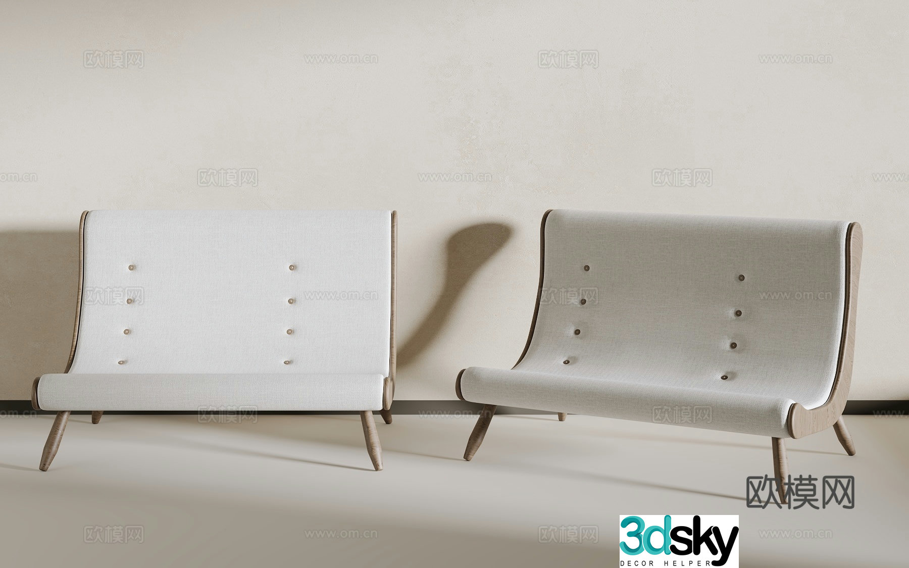 Modern single chair 3d model