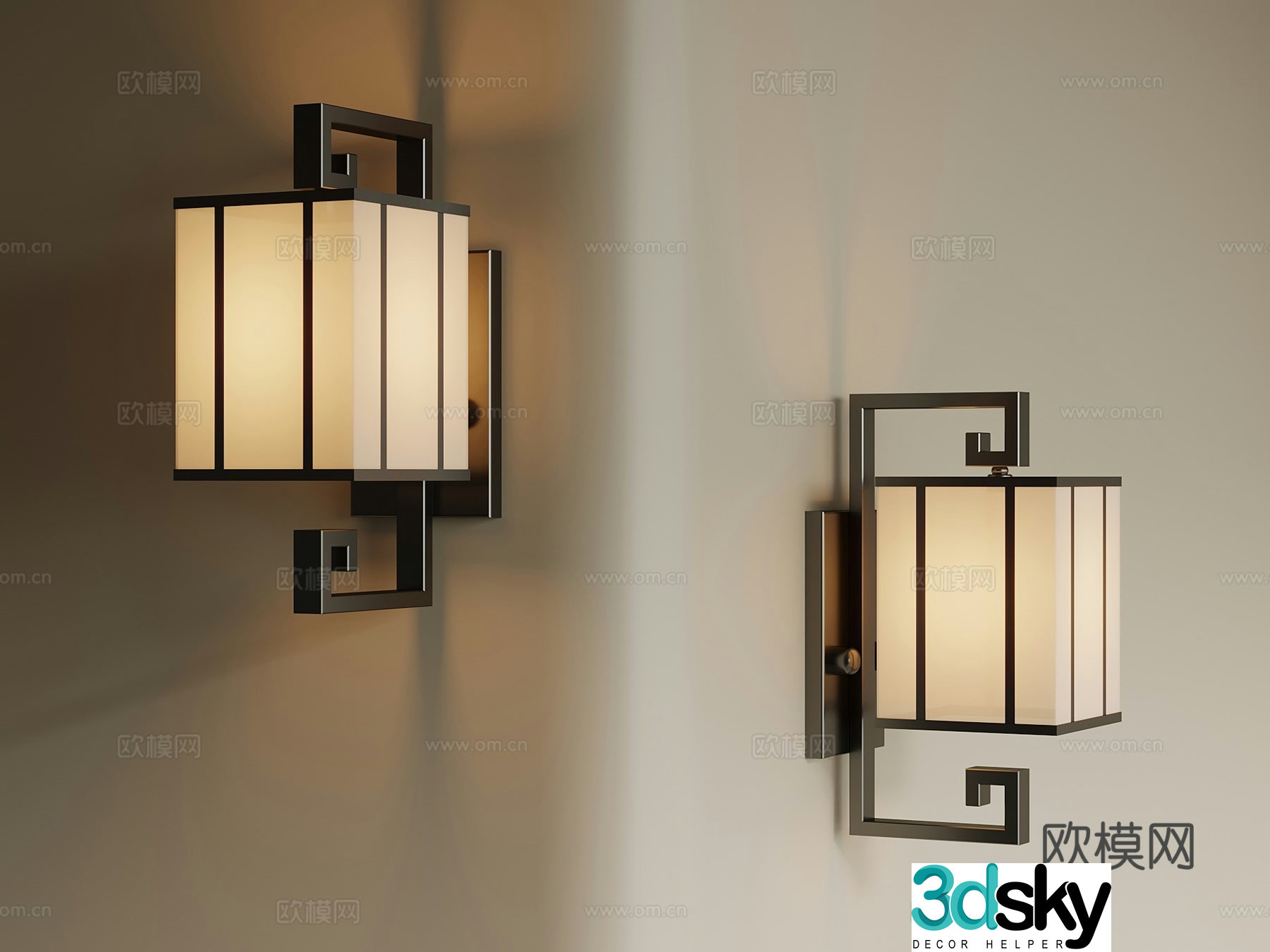 New Chinese style retro metal wall lamp outdoor wall lamp wall lamp bedside wall lamp 3d model
