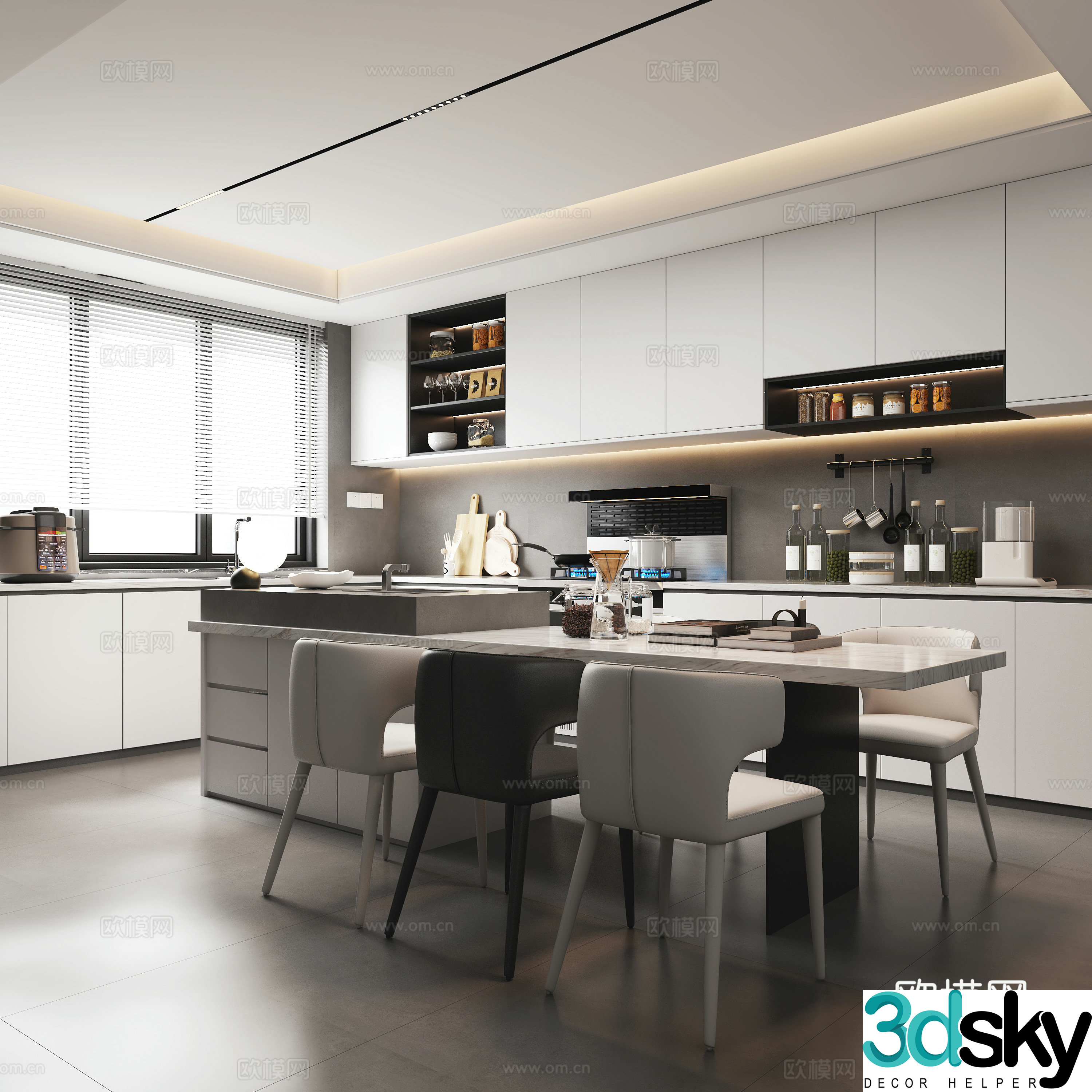Modern kitchen 3d model