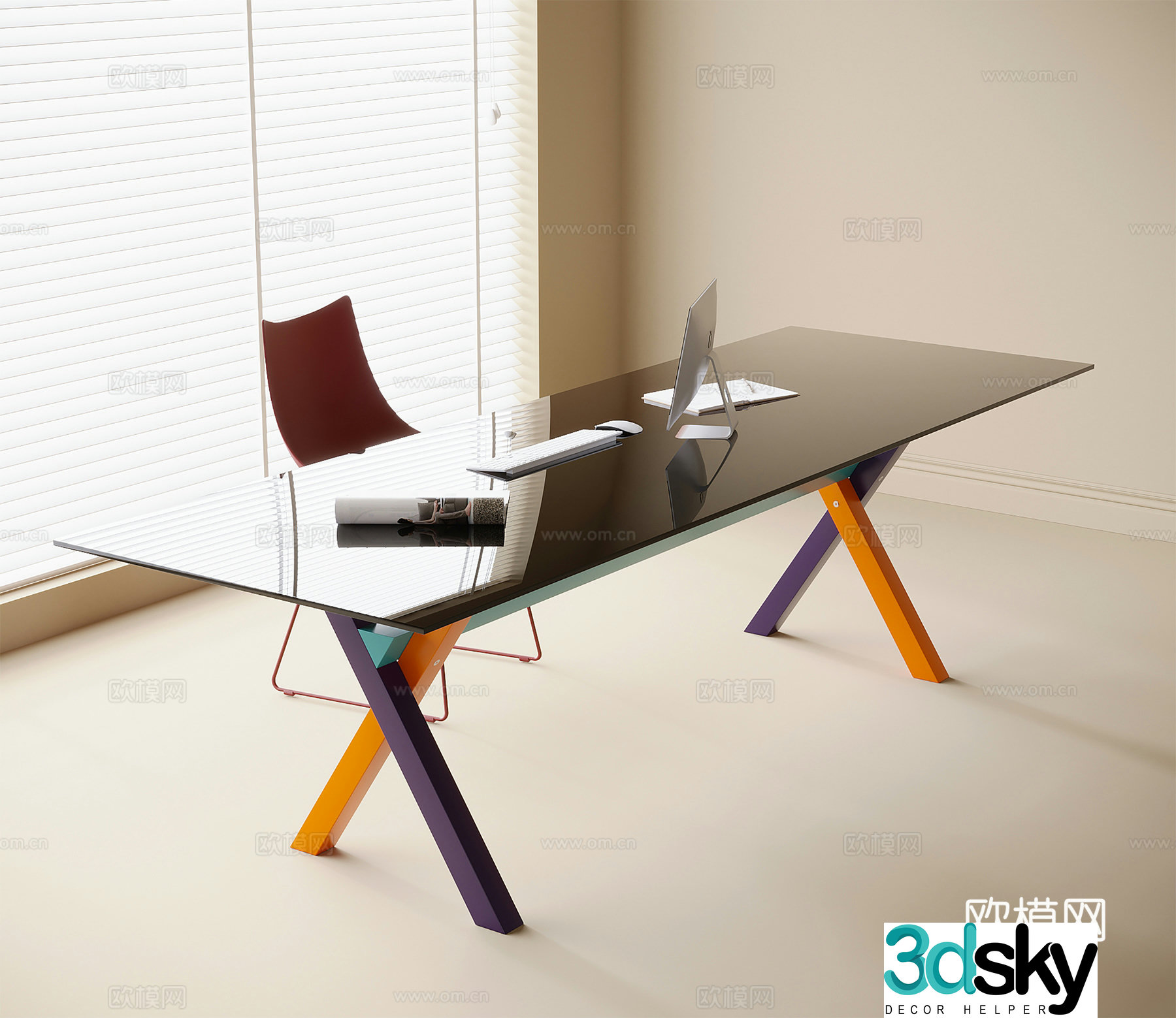 Modern desk chair desk chair 3d model
