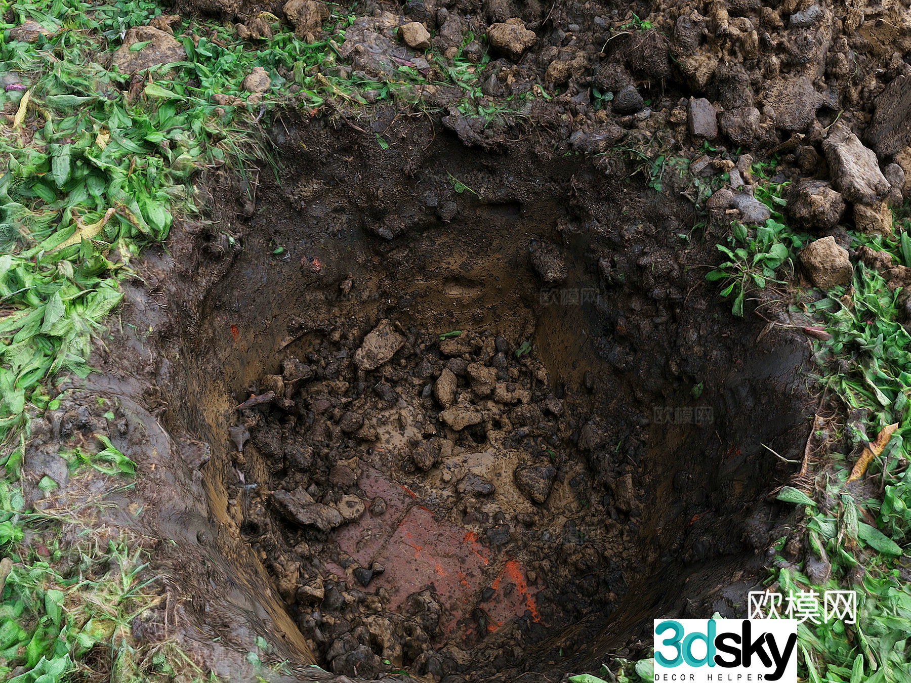 Earth pit Mud pit Earth pit Pot hole Earth pit 3D model