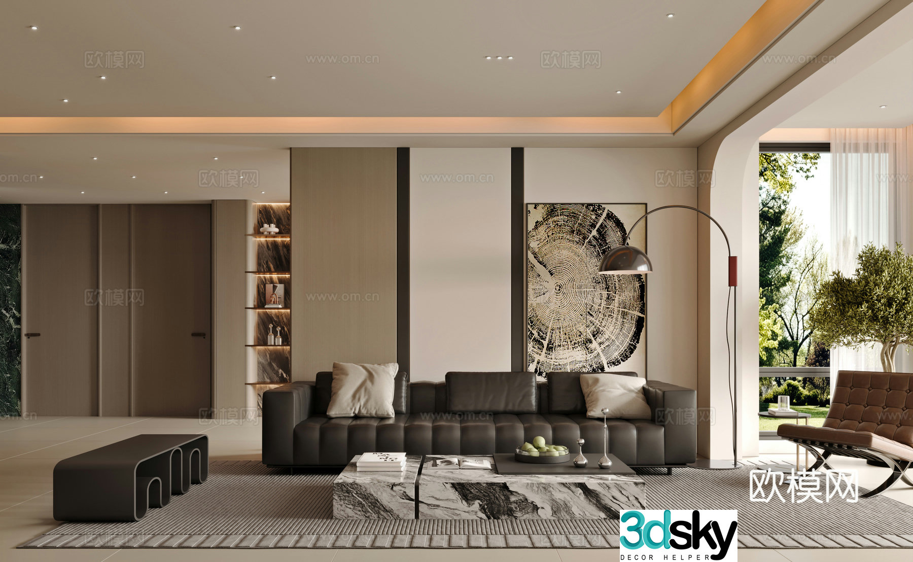 Modern living room 3d model