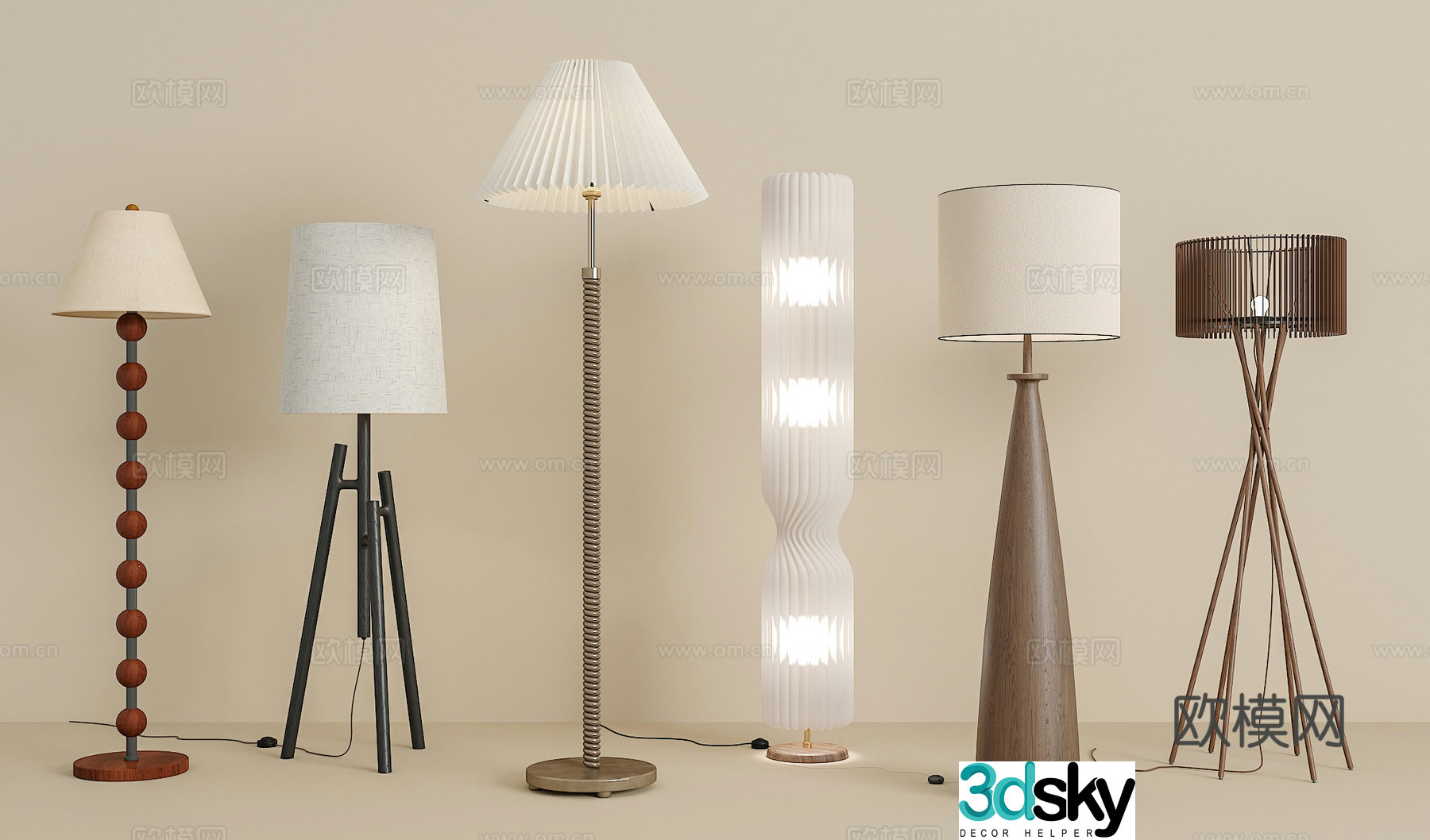 Floor lamp Metal floor lamp Art floor lamp 3d model
