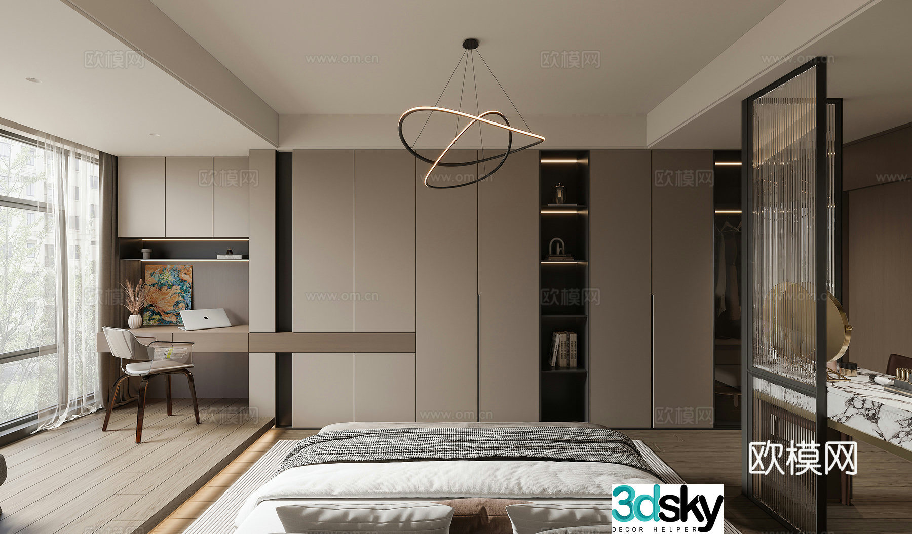 Modern wardrobe 3d model