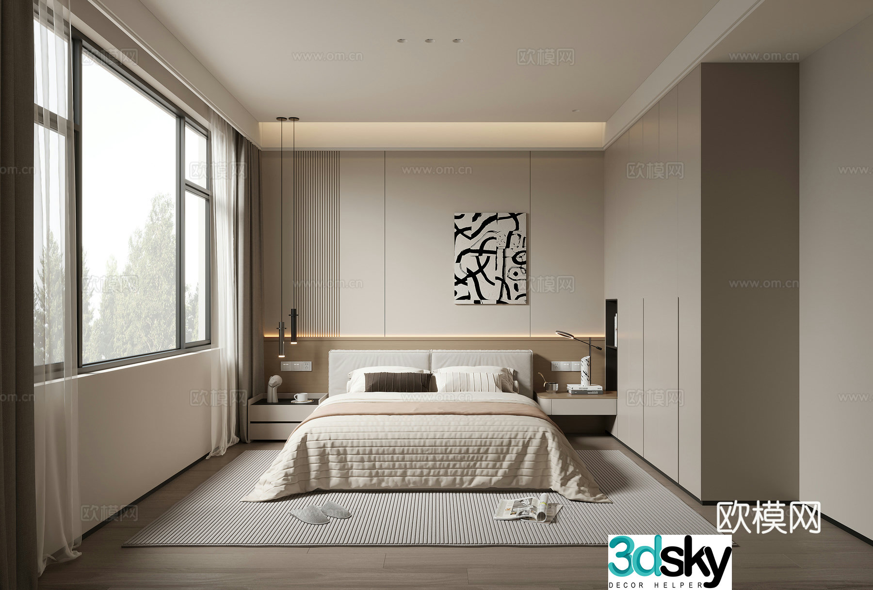 Modern bedroom 3d model