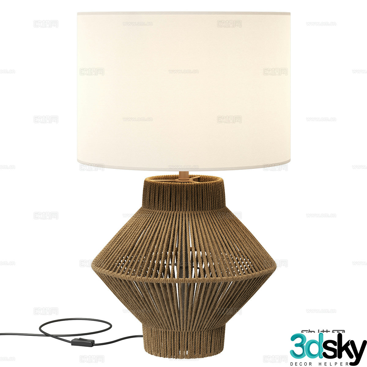 New Chinese style wasabi decorative desk lamp 3D model