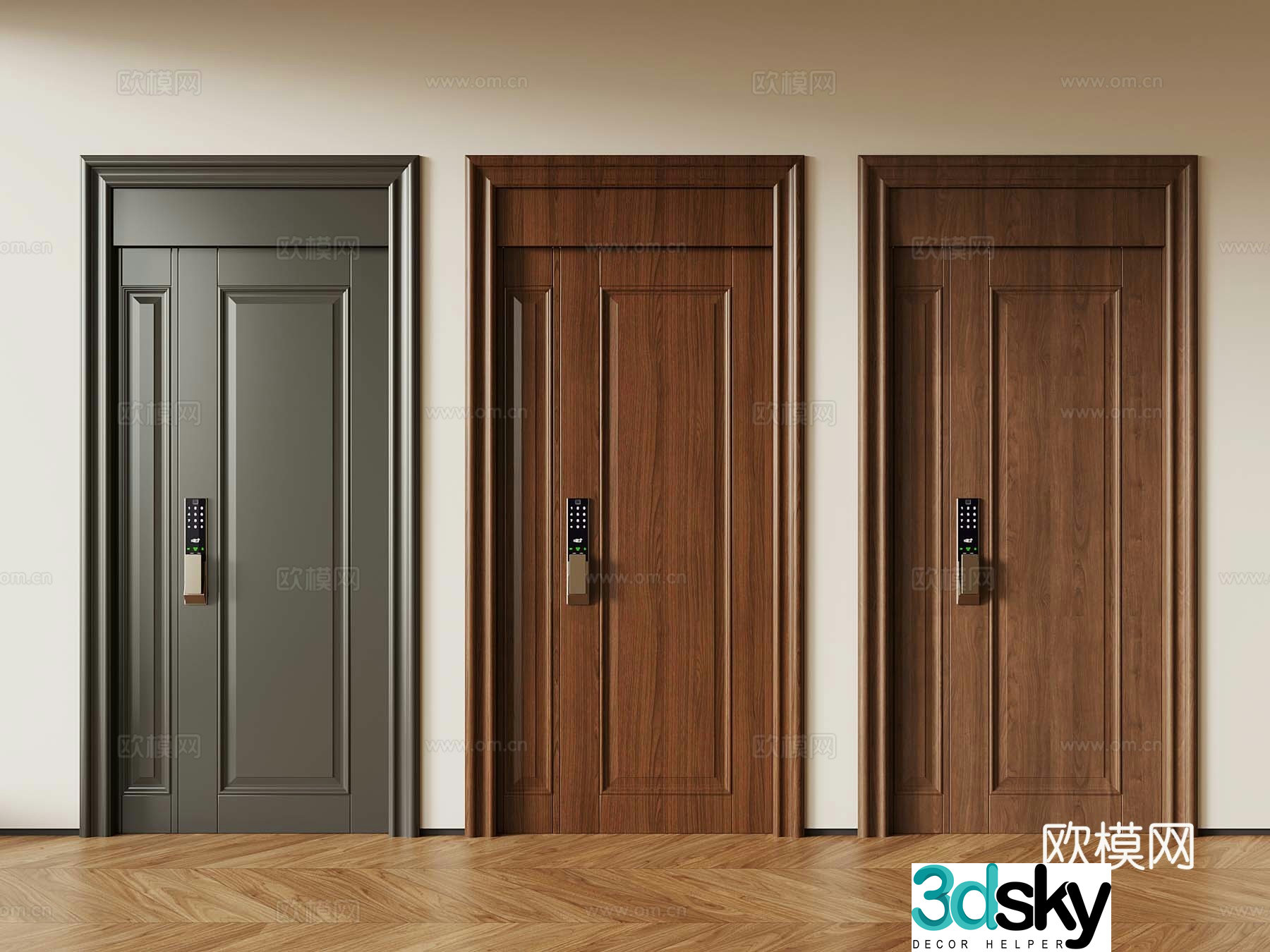 Other doors Modern medieval style entrance door Security door 3D model