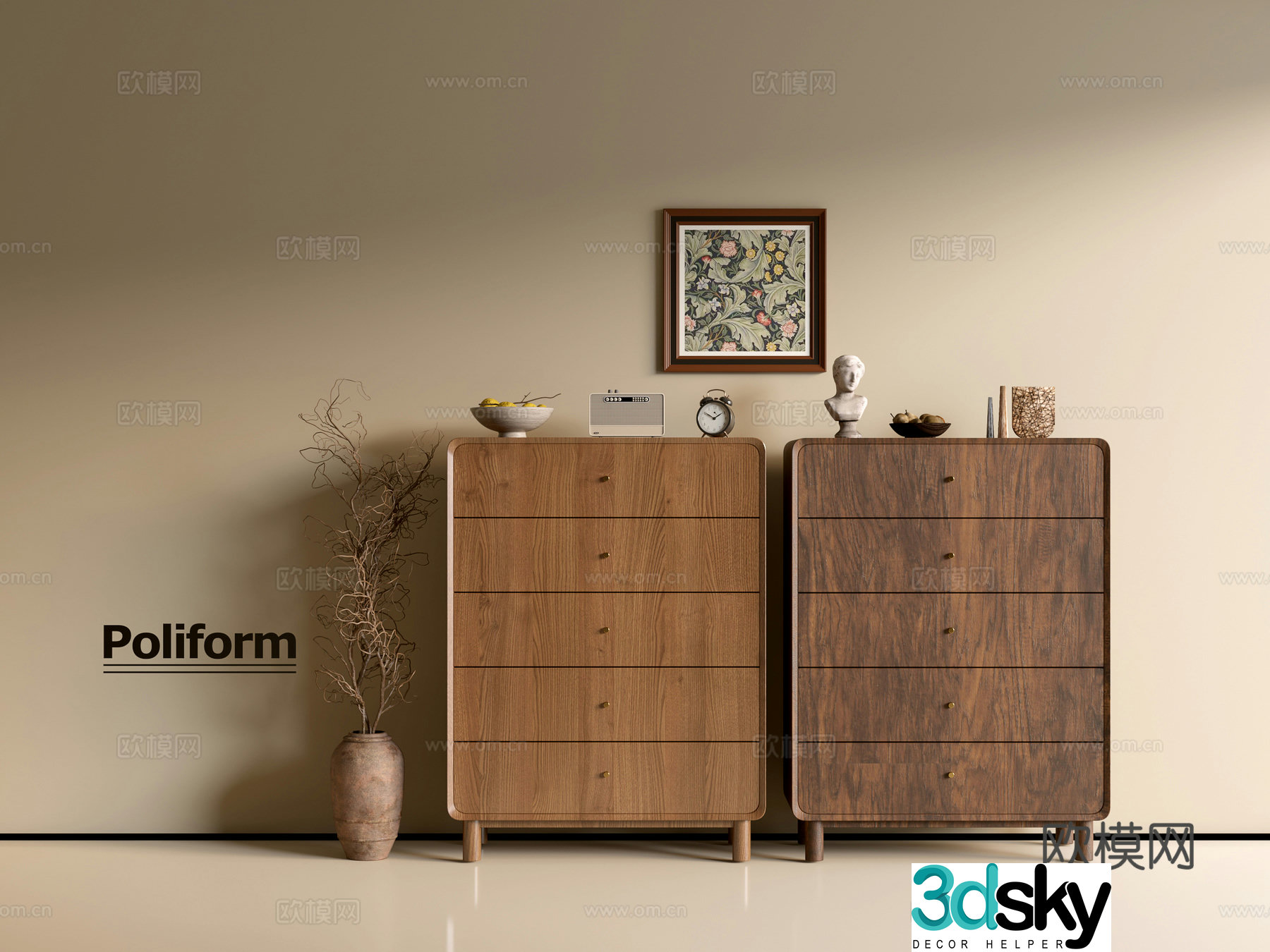 Modern wood grain cabinet ins wind minimalist wind cabinet whole cabinet sideboard balcony cabinet storage 3D model