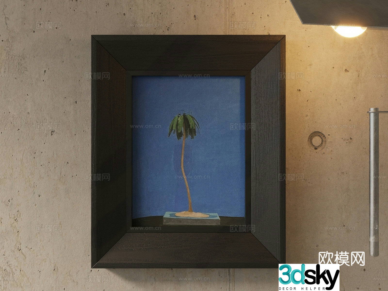 Modern American hanging painting 3d model