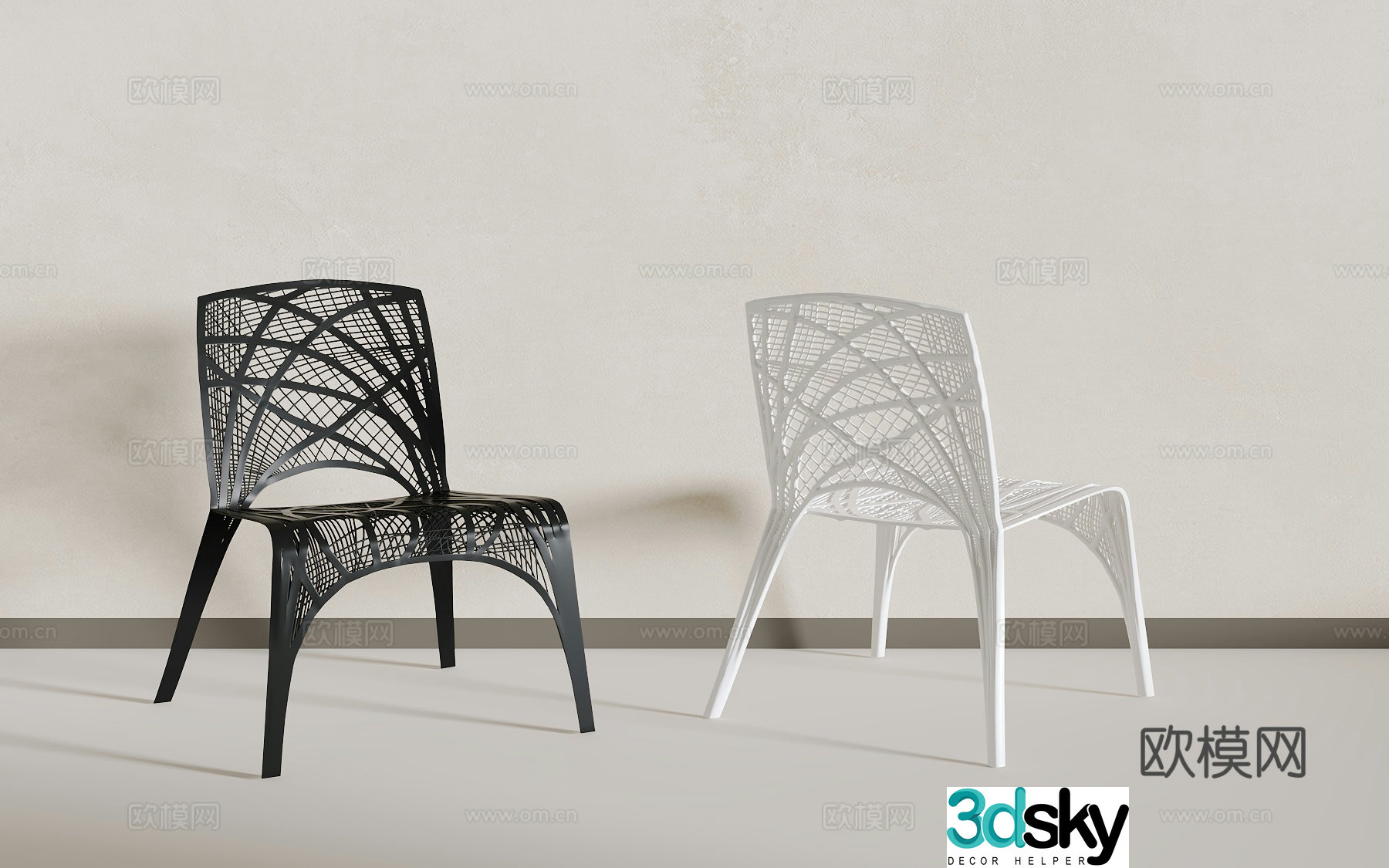 Modern single chair 3d model