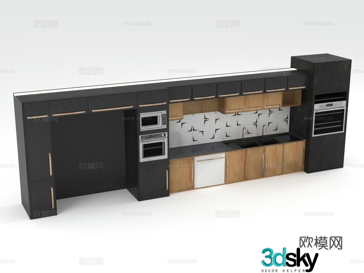 Cabinets Integrated Cabinets Kitchen Storage Cabinets Wooden Cabinets 3D Model