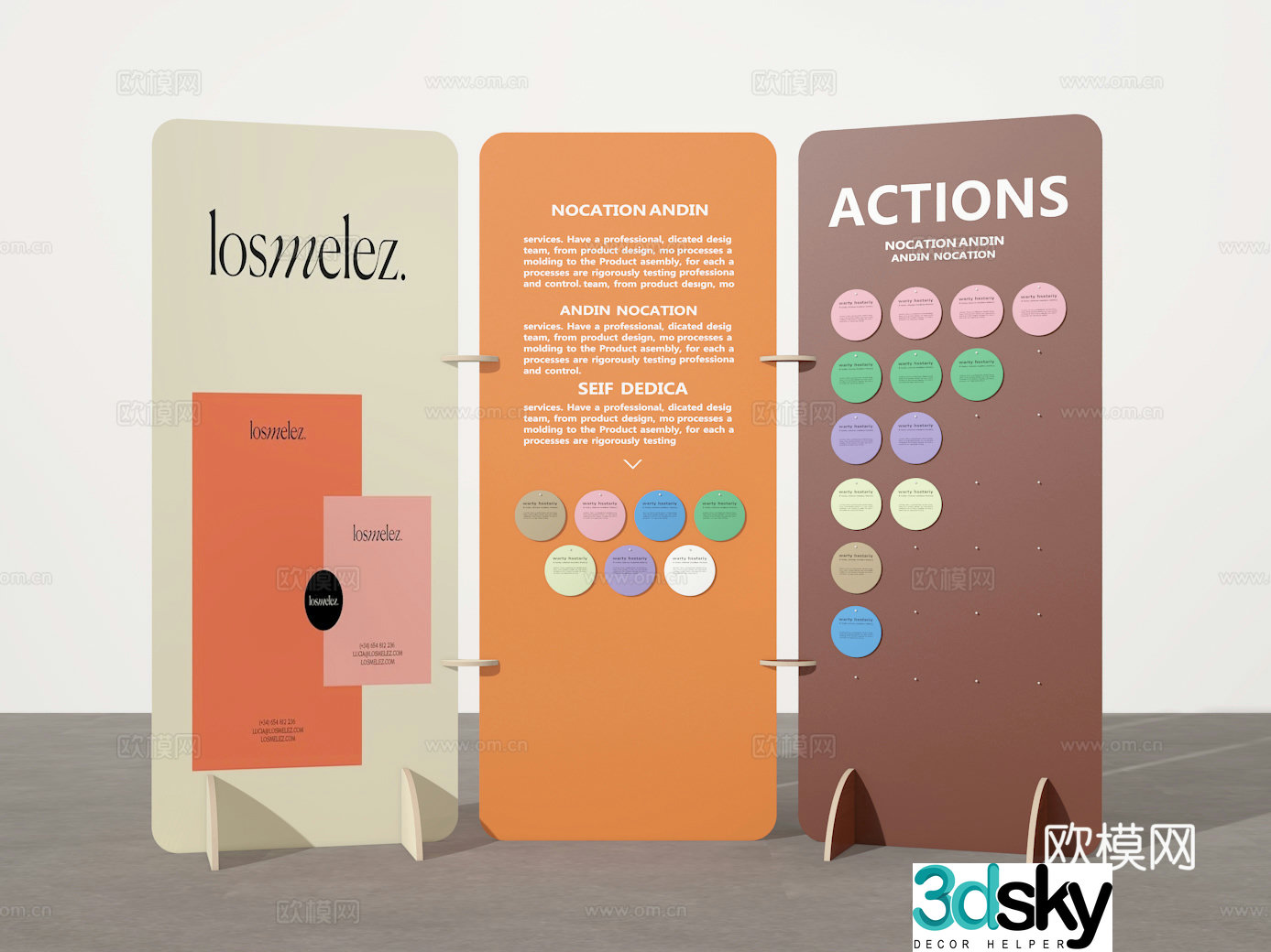 3d model of mobile wall