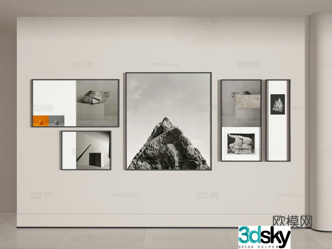 Photo wall 3d model