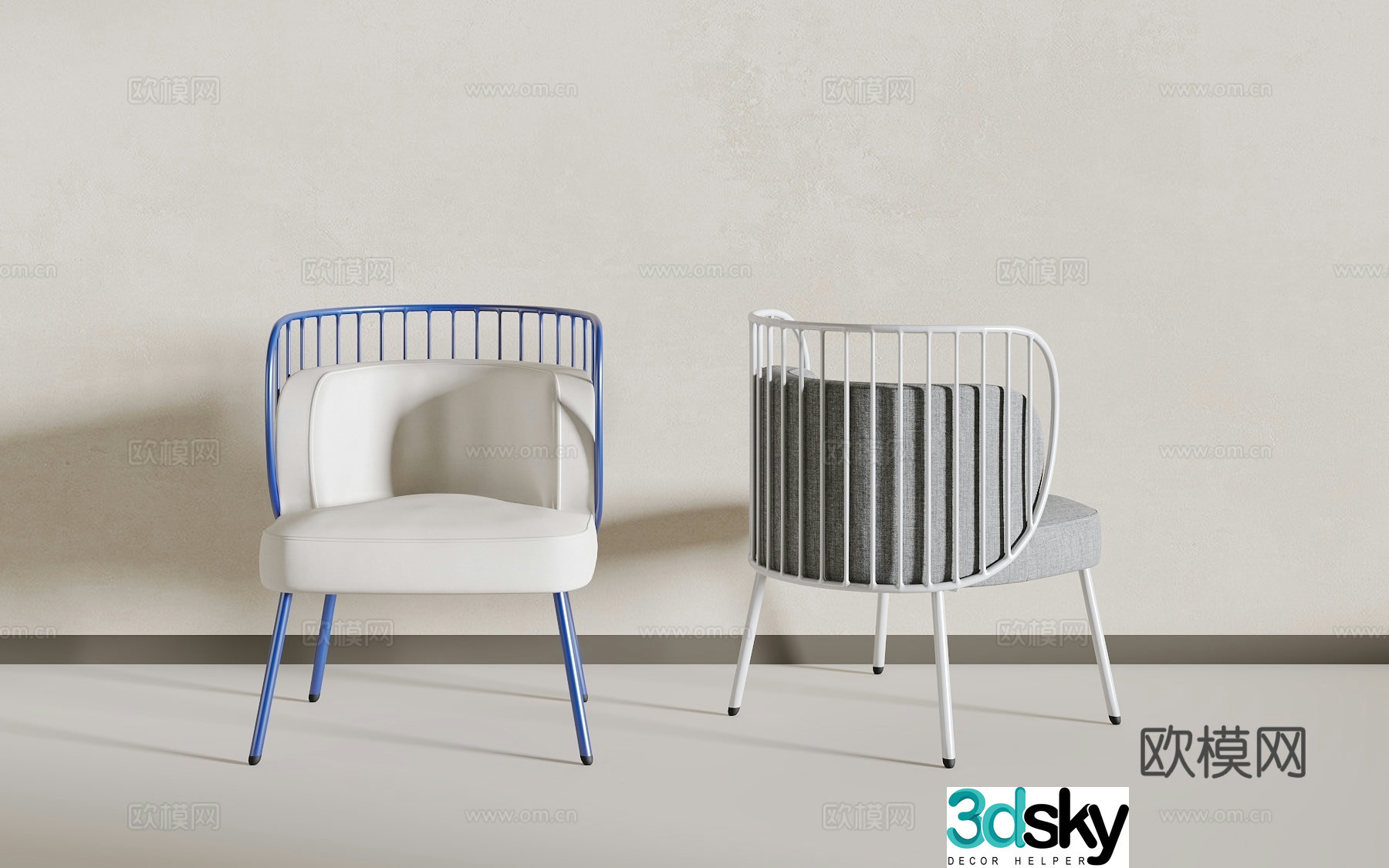 Modern single chair 3d model