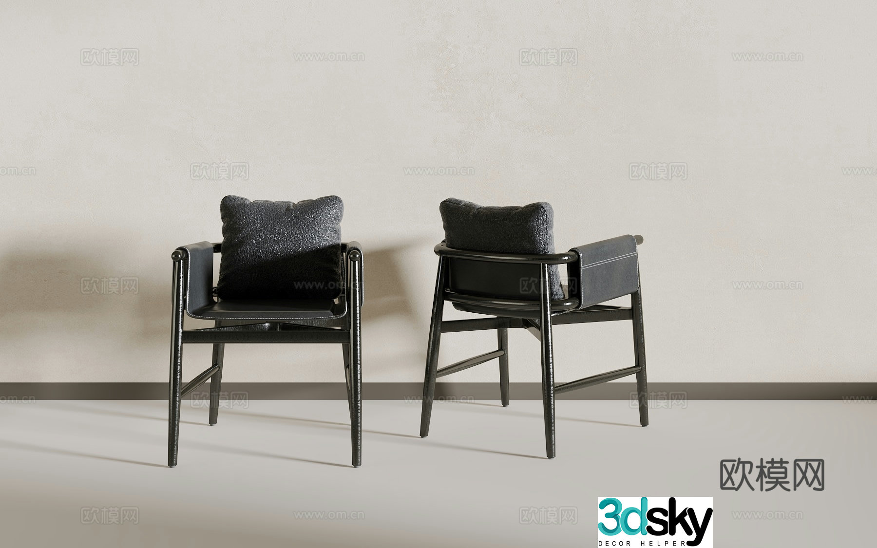 Modern single chair 3d model