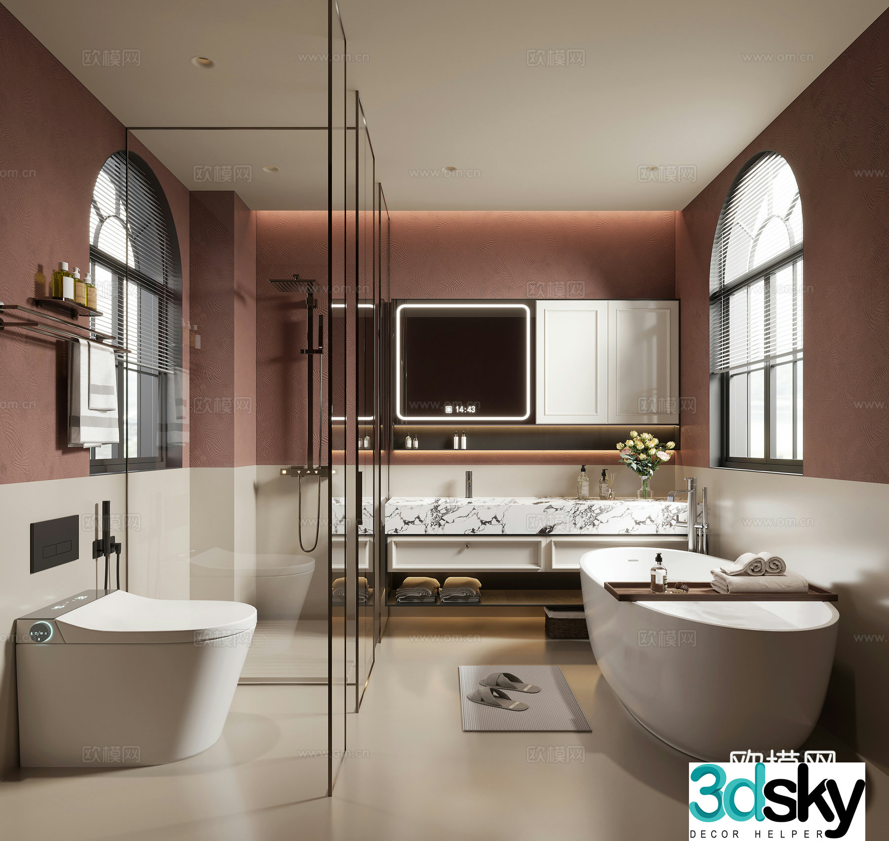 French bathroom 3d model