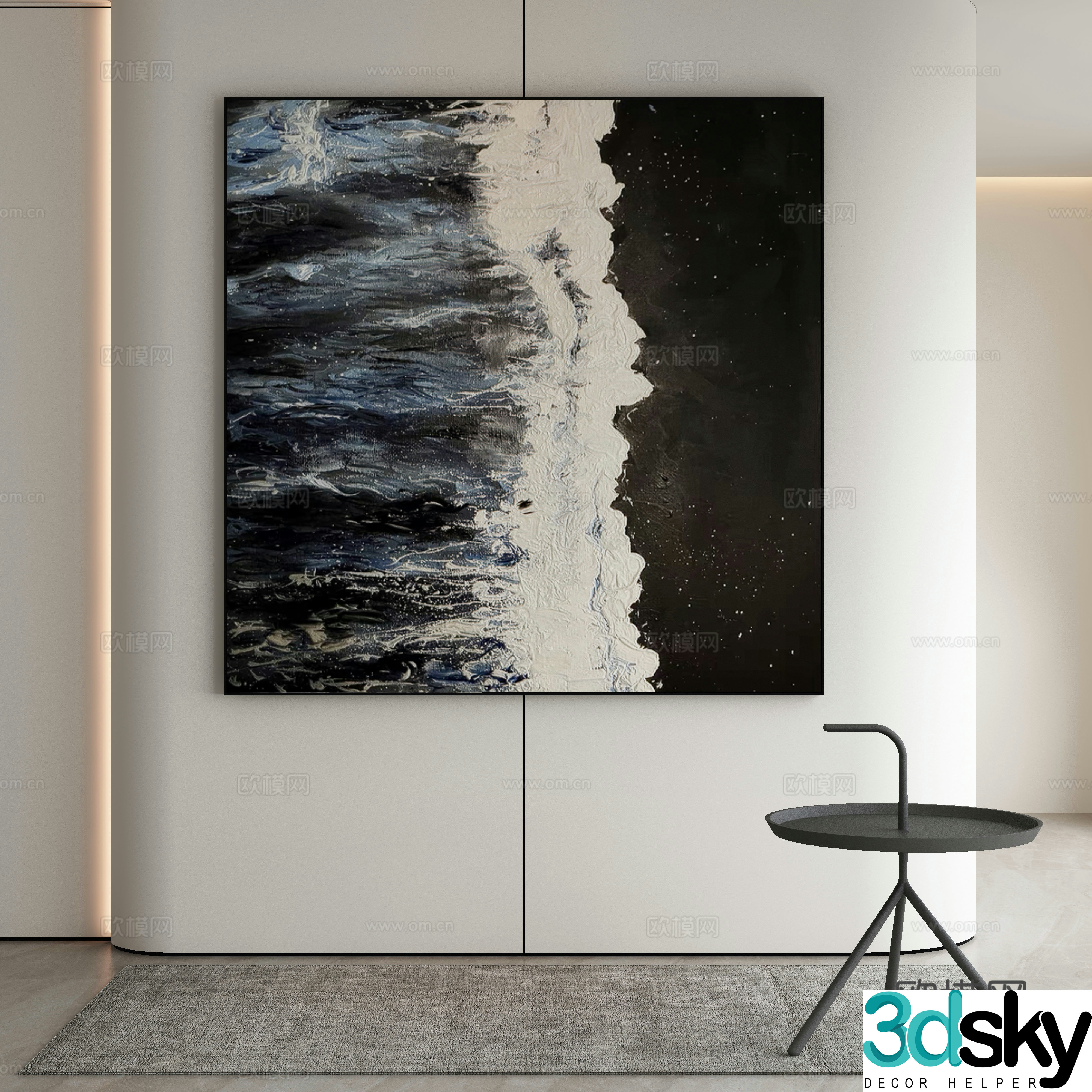 Modern Wasabi Hanging Painting Oil Painting 3D Model