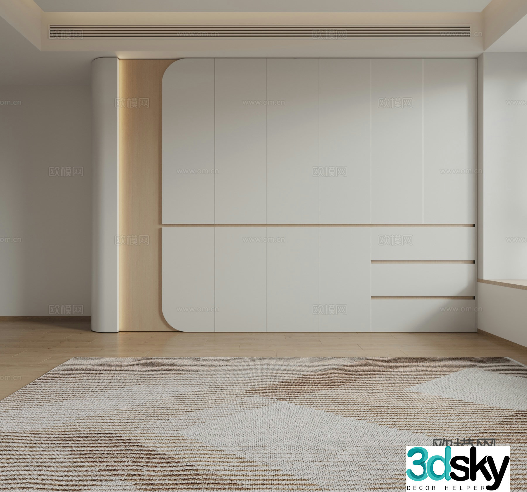 Modern wardrobe 3d model