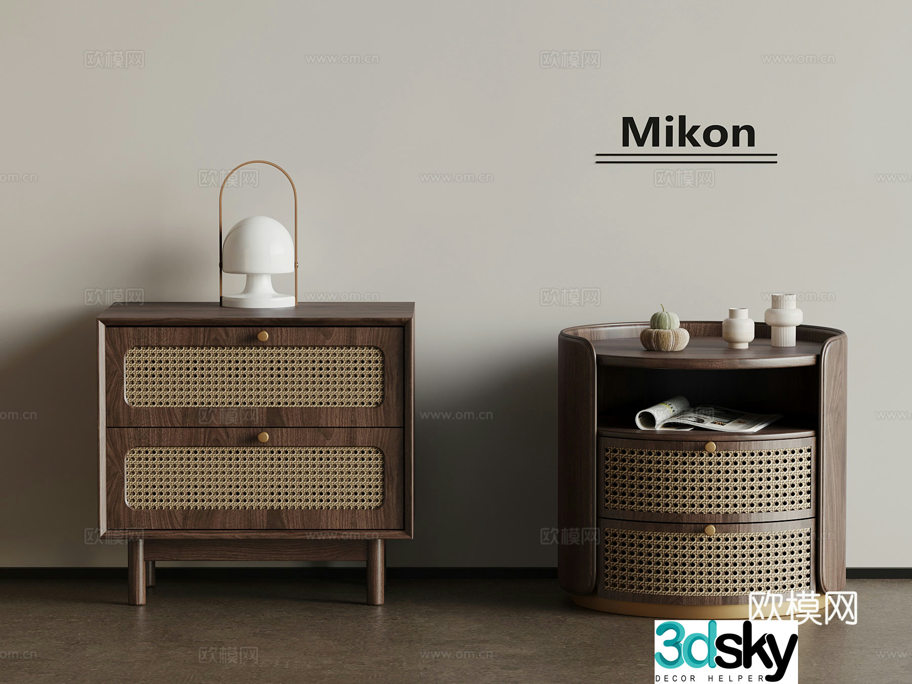Jijifeng bedside table decorative ornaments 3D model