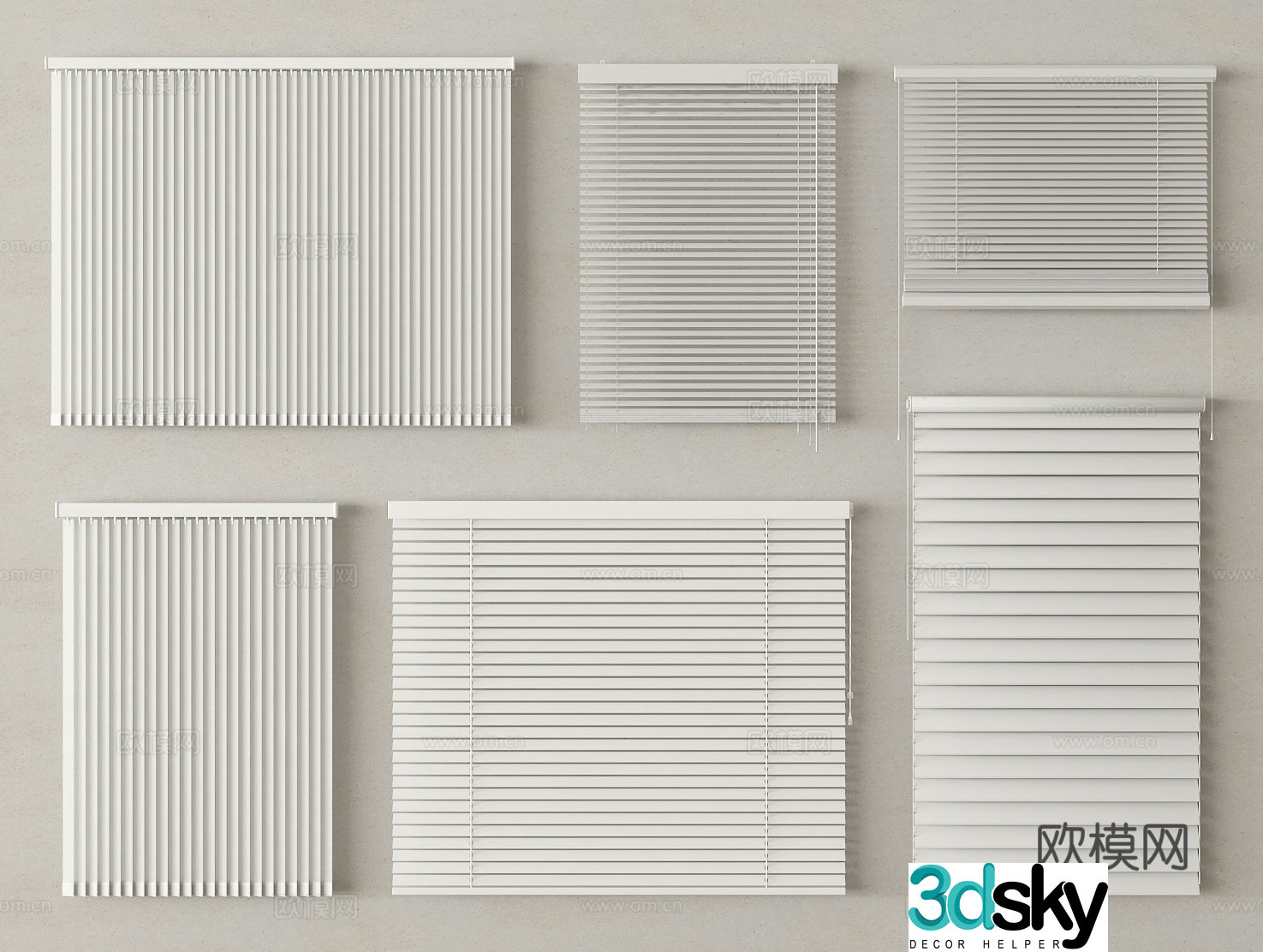 Venetian blinds blinds dream curtains 3d model