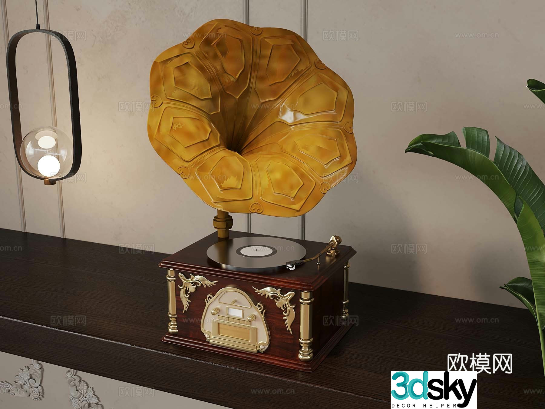 Musical instrument French medieval phonograph audio 3d model