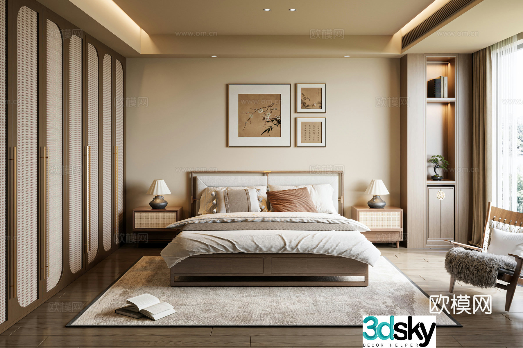 Song style home bedroom 3d model
