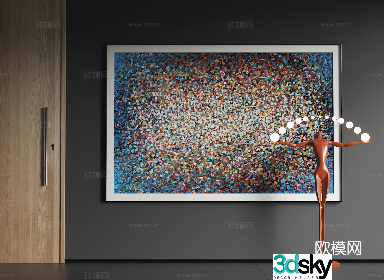Modern large-scale hanging paintings Modern abstract hanging paintings Modern simple hanging paintings 3d model