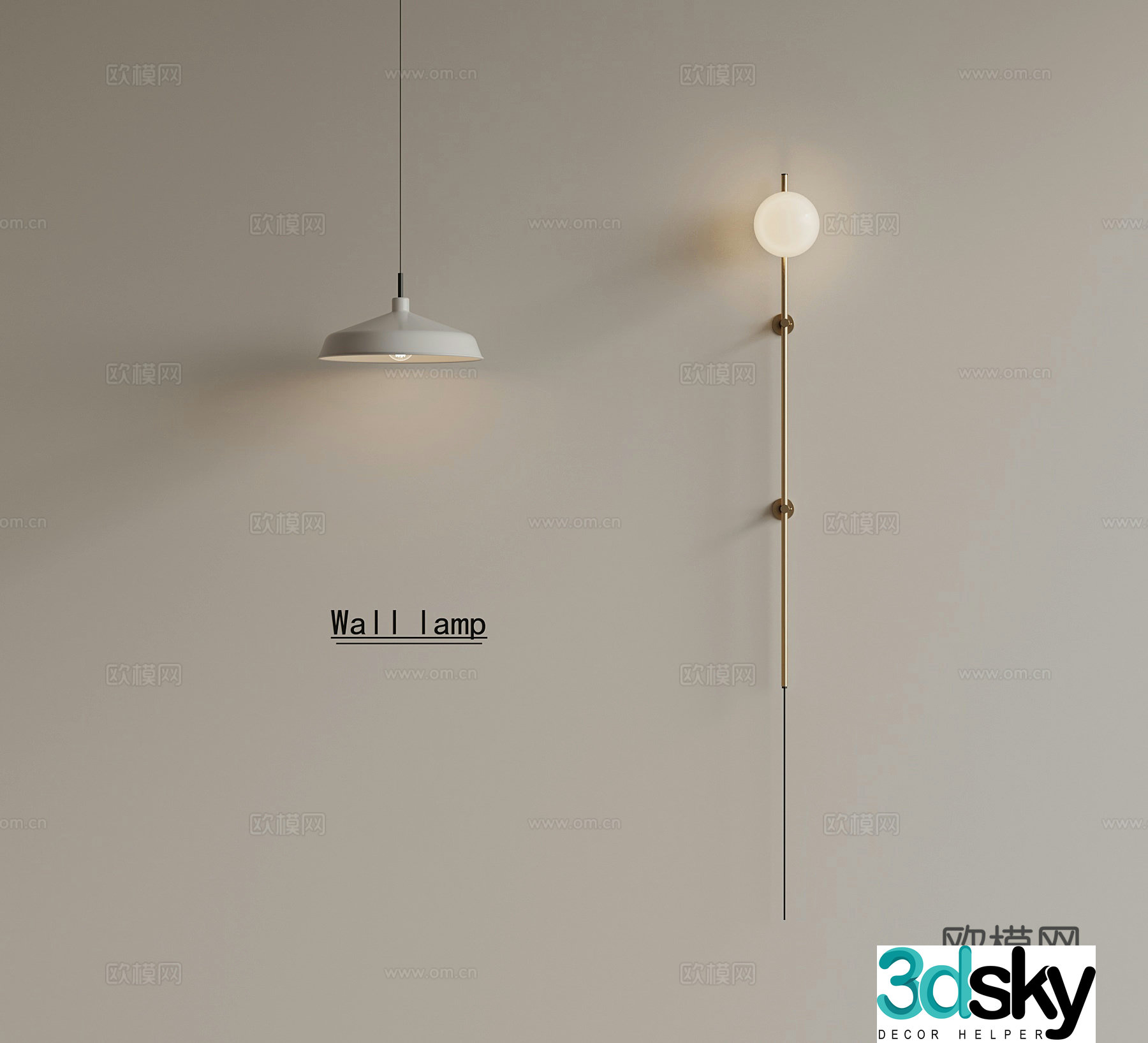 Modern wall lamp chandelier 3d model