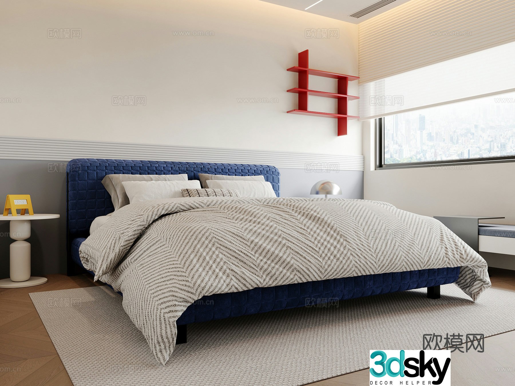 Modern children’s room Children’s bed Girls room Boy’s room 3d model