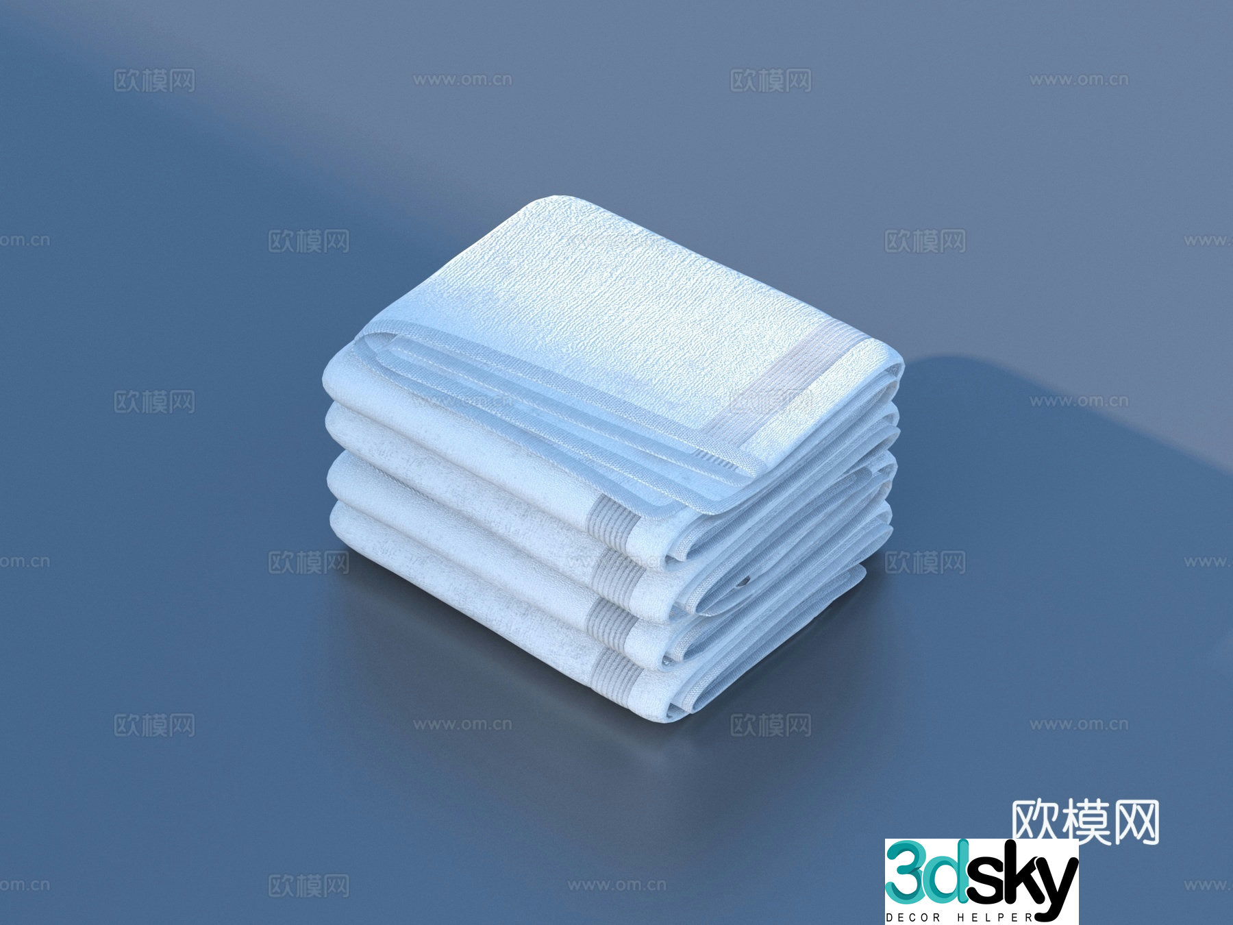 Towel Bath Towel Toilet 3D Model
