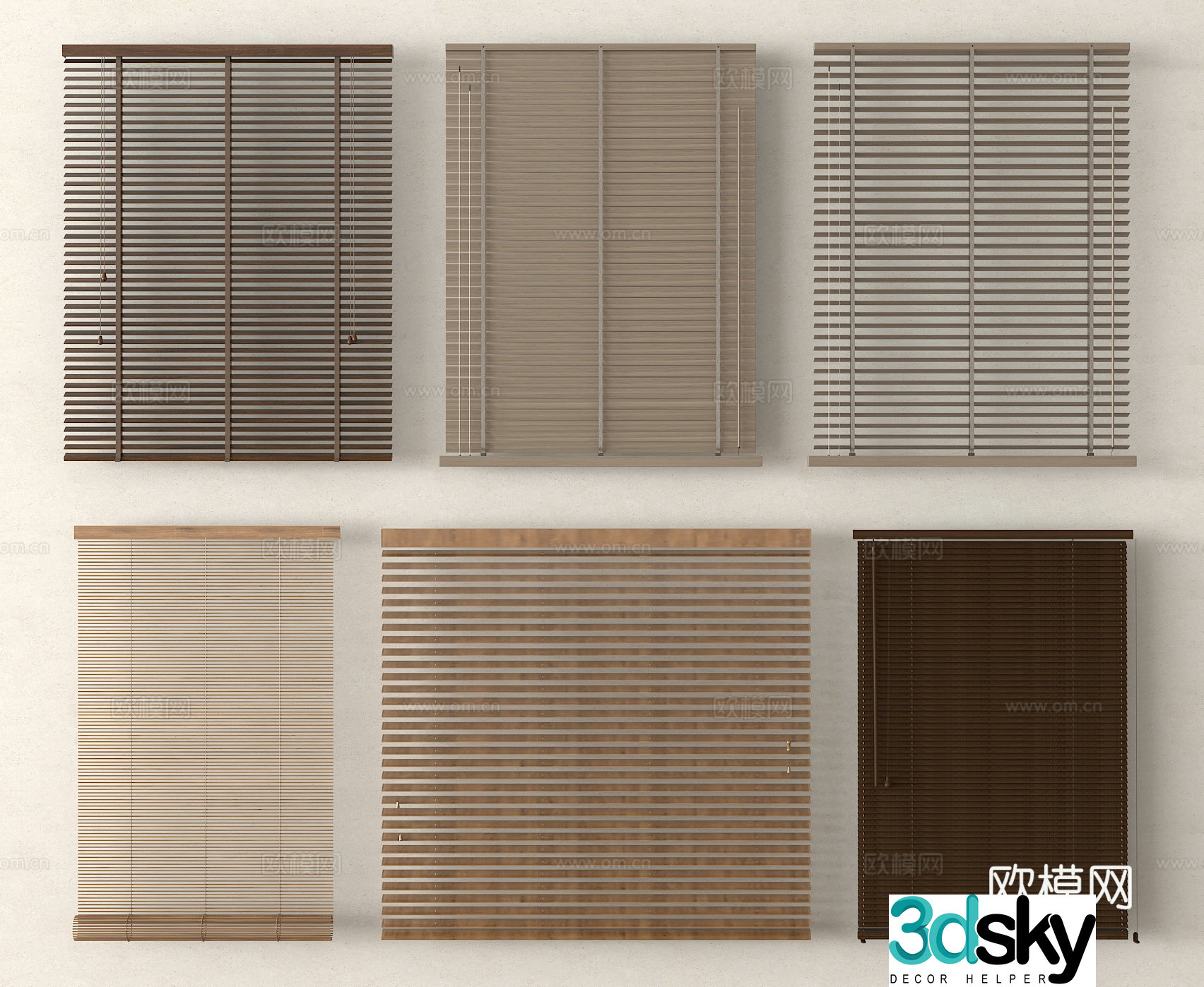 blinds blinds blinds pull curtains roller blinds 3D model