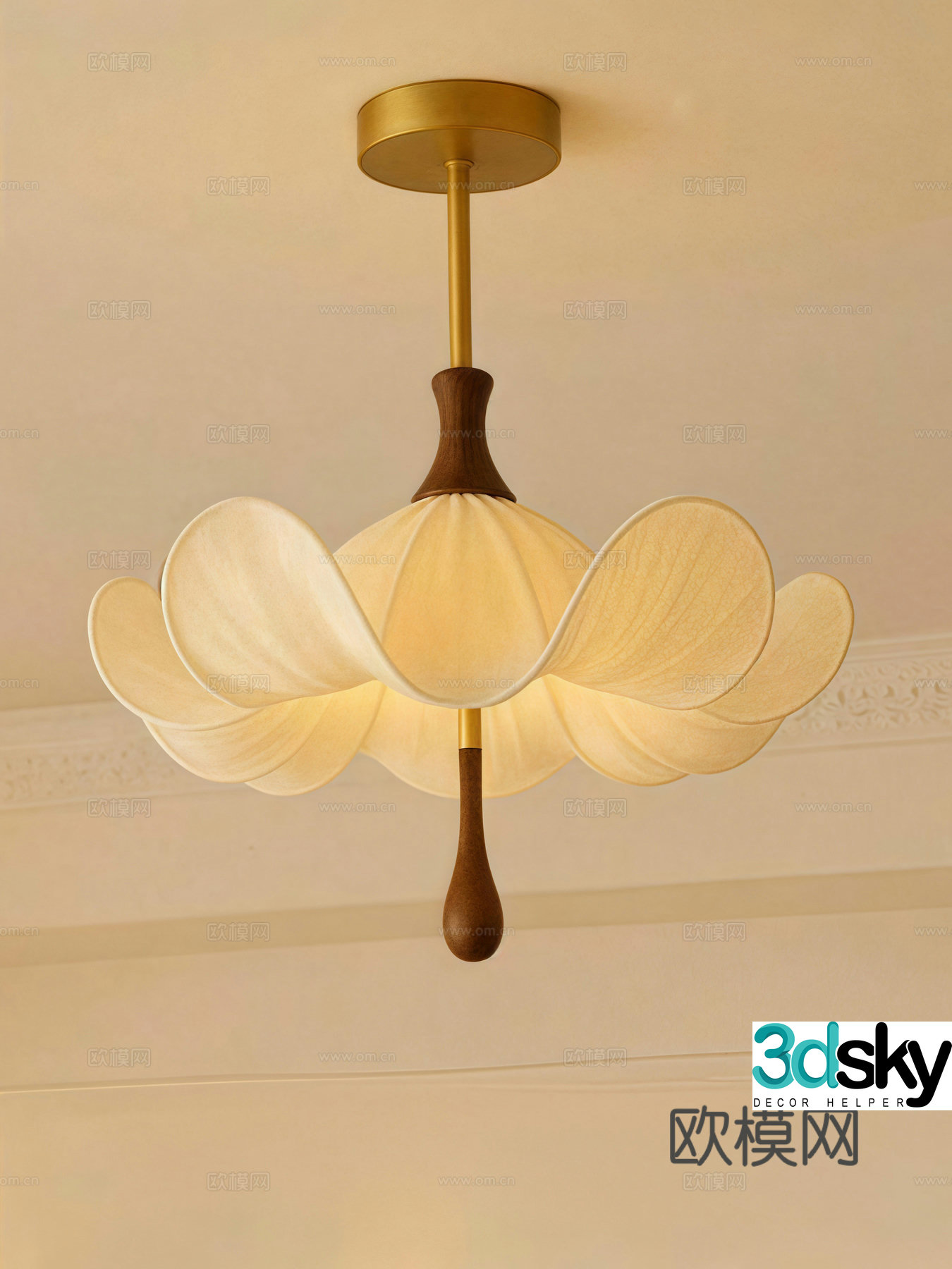 Chinese restaurant chandeliers decorative lamp 3d model