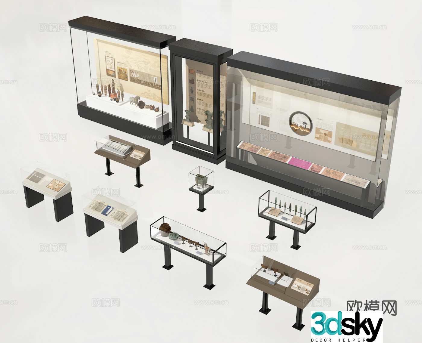 Display cabinet 3D model