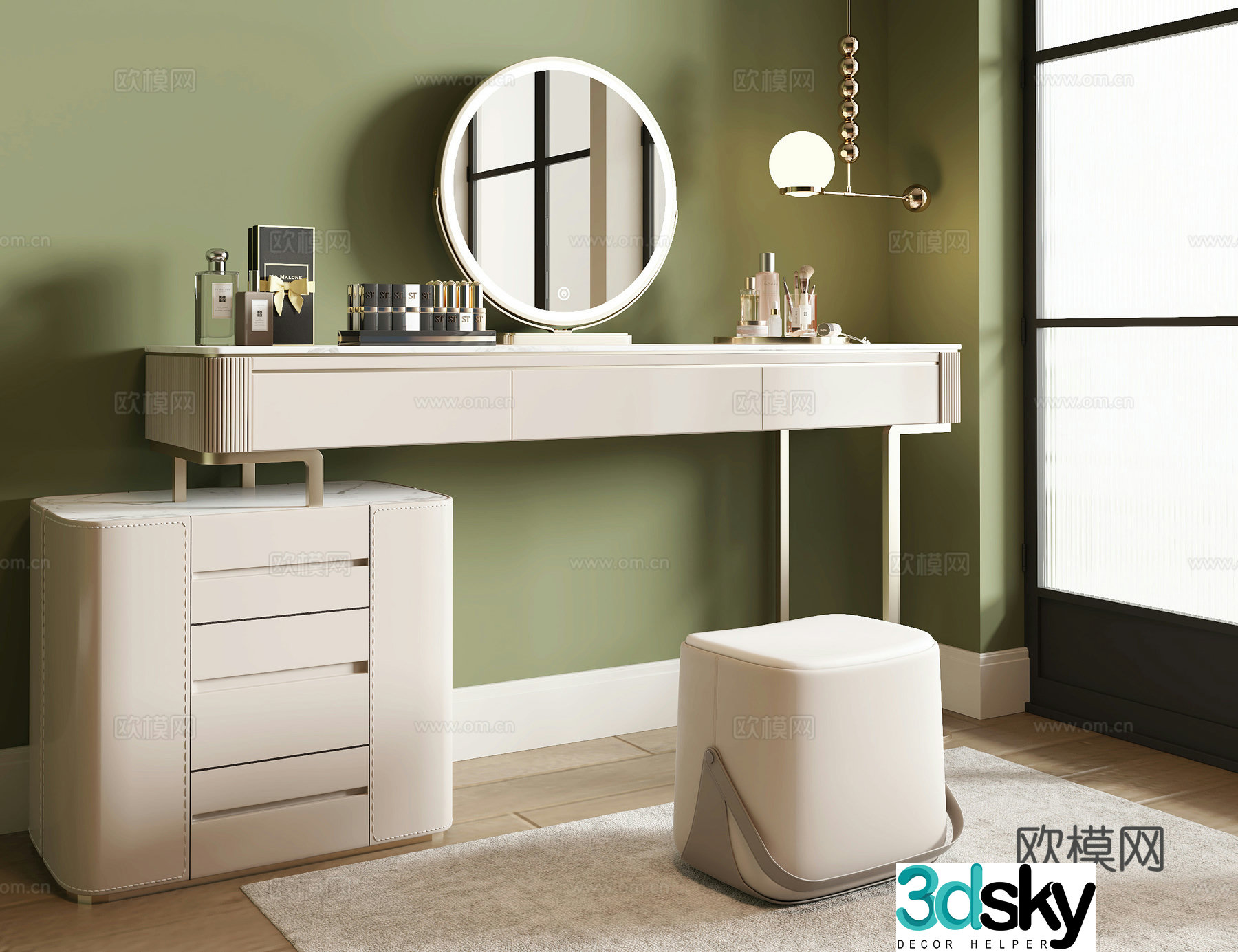 Modern dressing table 3d model