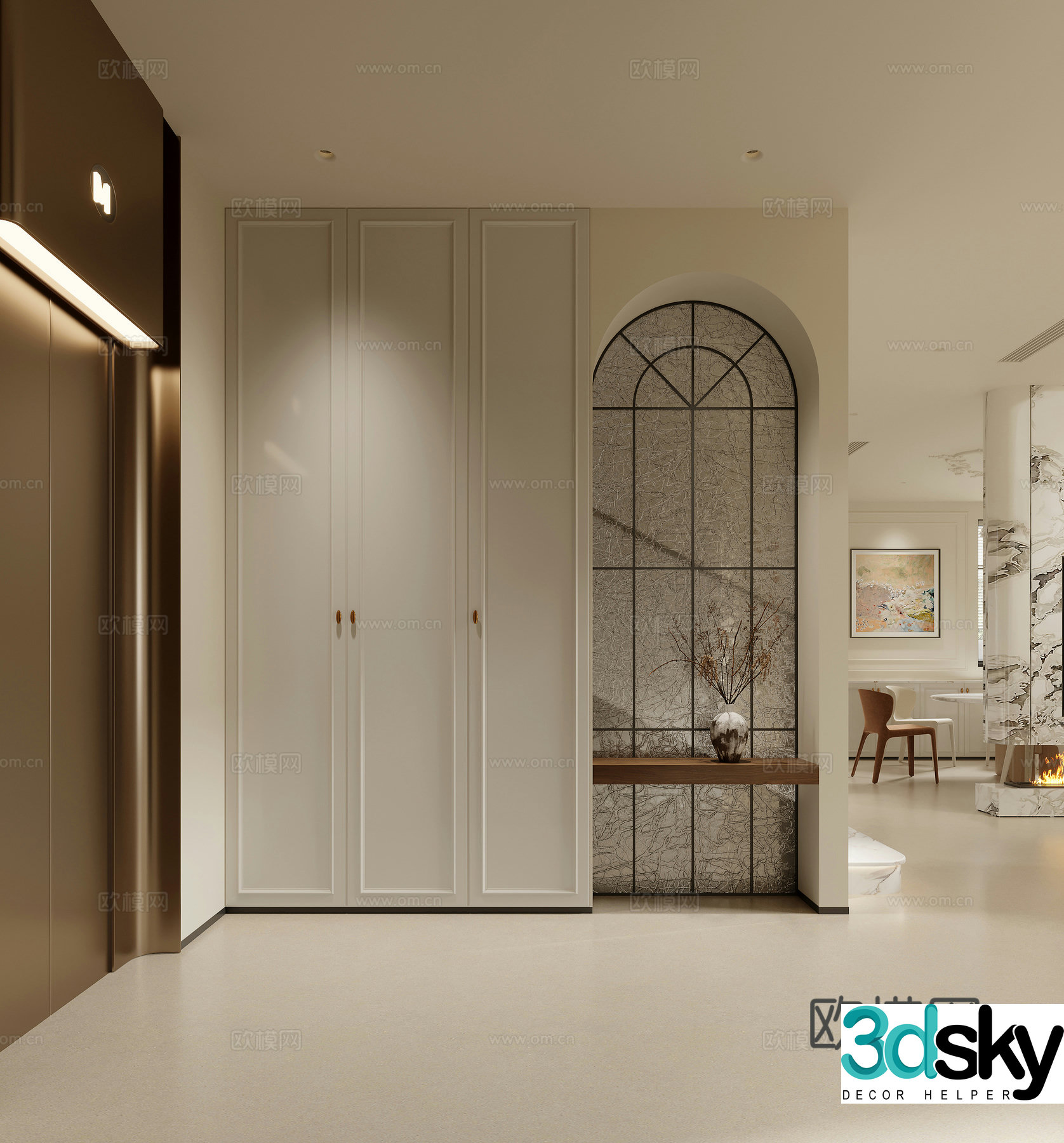 French entrance 3D model