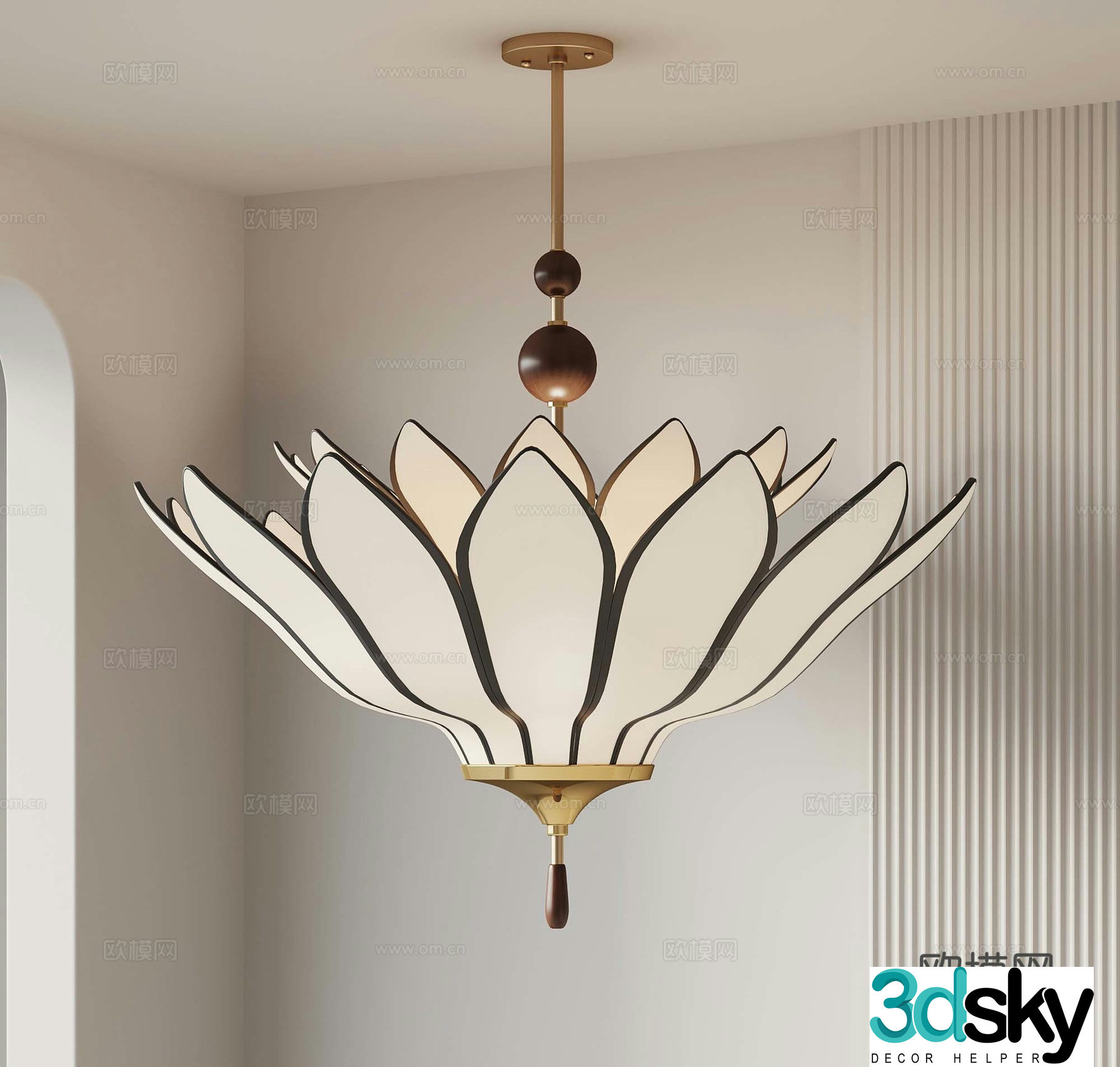French medieval style chandelier art chandelier 3d model