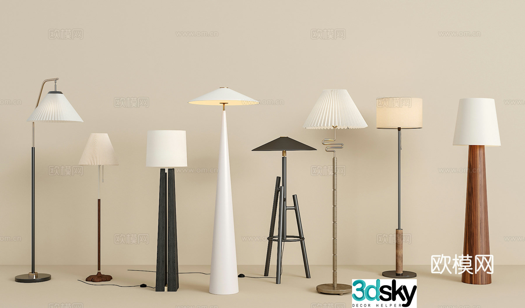 Floor lamp Metal floor lamp Art floor lamp 3d model
