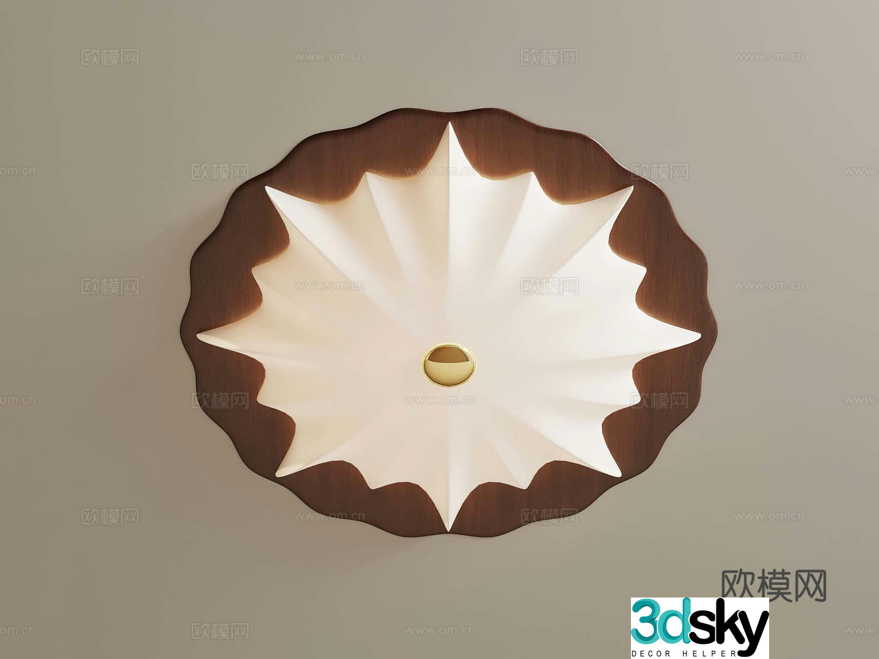 Modern Creamy Ceiling Light Children’s Ceiling Light 3D Model