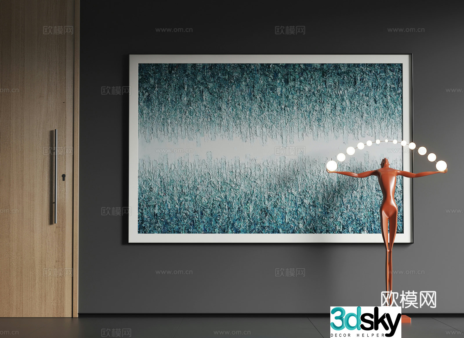 Modern large-scale hanging paintings Modern abstract hanging paintings Modern simple hanging paintings 3d model