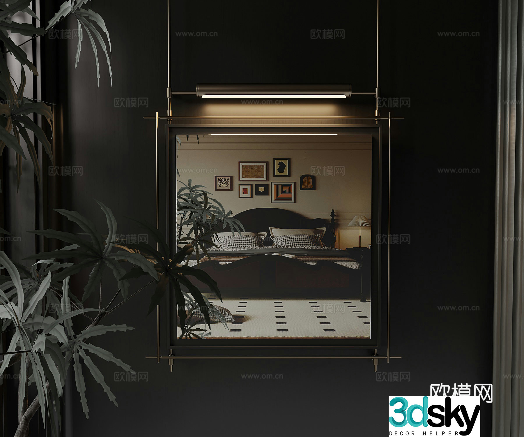 French mirror 3d model
