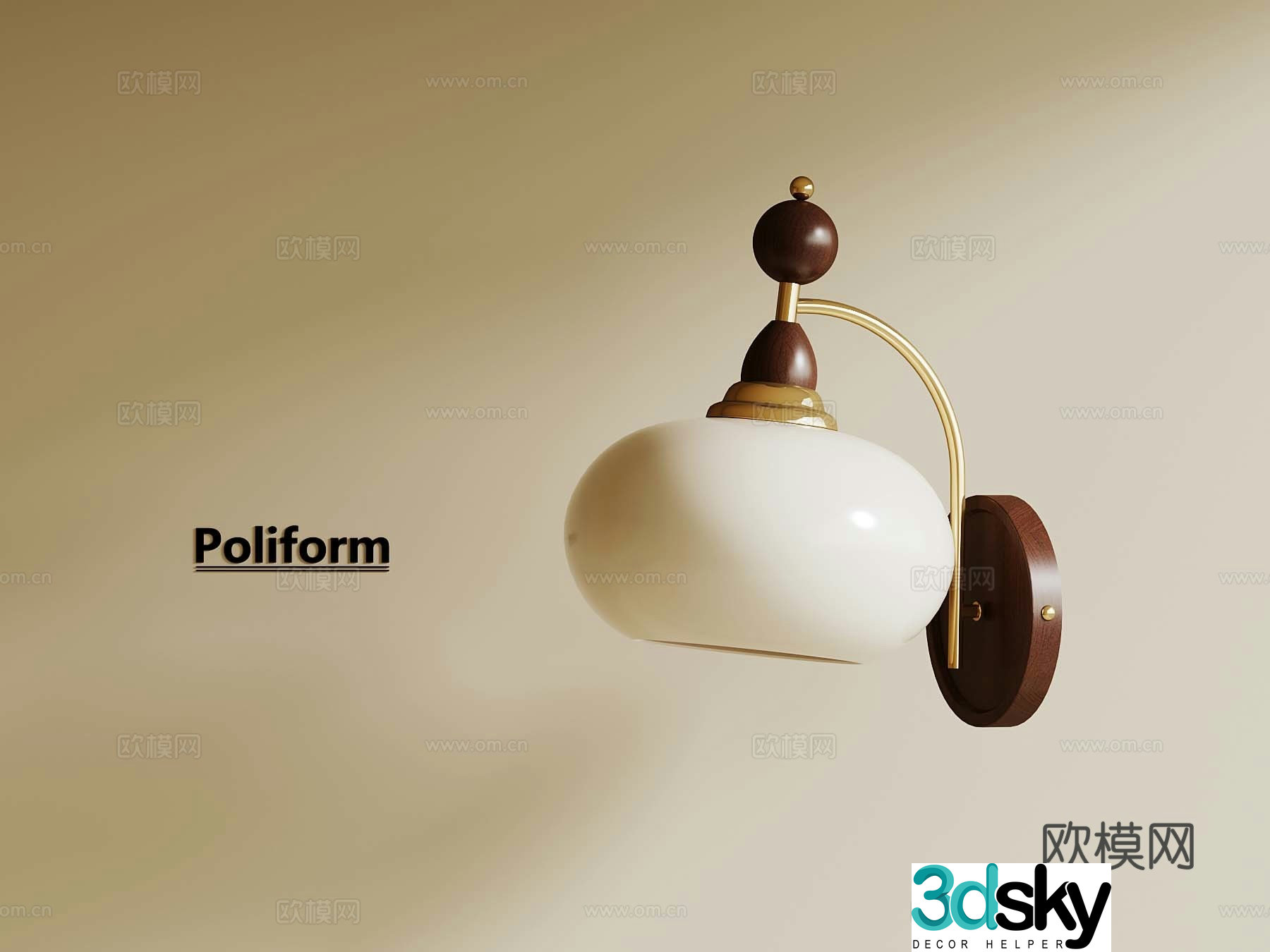 French medieval style wall lamp bedside wall lamp decorative lamp 3d model
