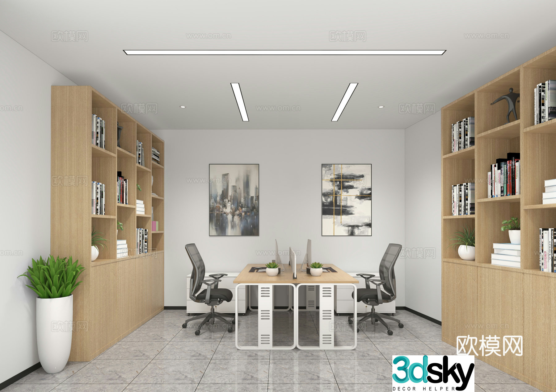 Modern office 3d model