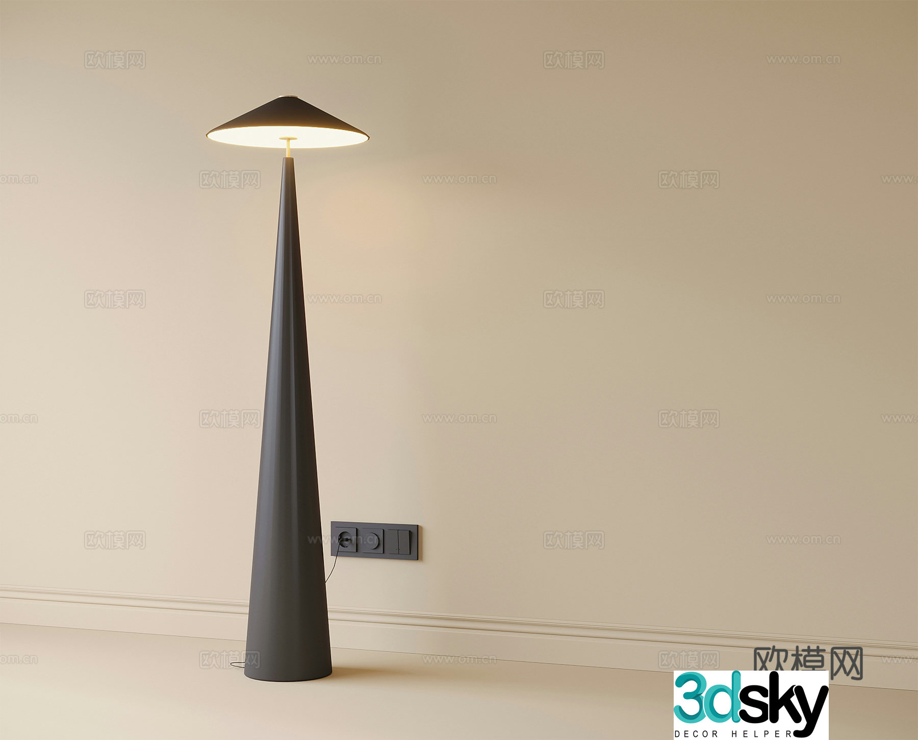 Modern floor lamp 3d model